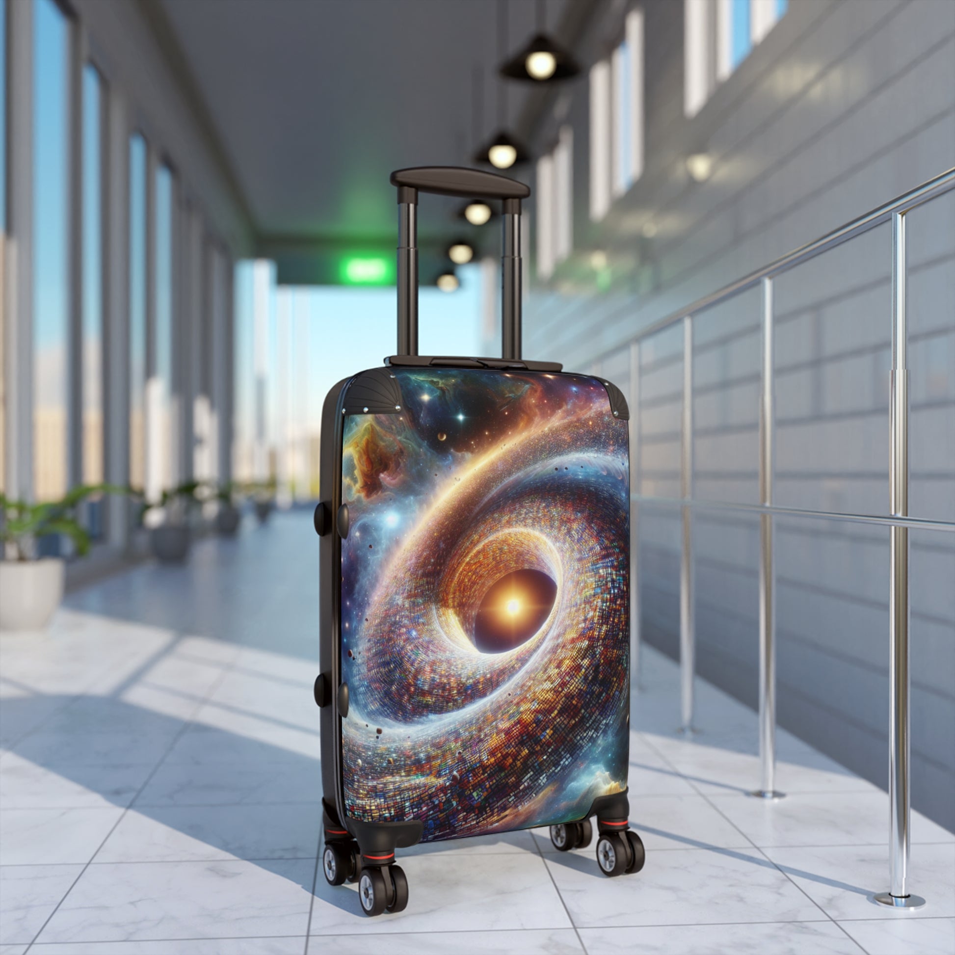 Cosmic Themed Suitcase, Space Travel Luggage, Galaxy Print Travel Bag, Unique Suitcase for Adventurers, Perfect Gift for Travelers