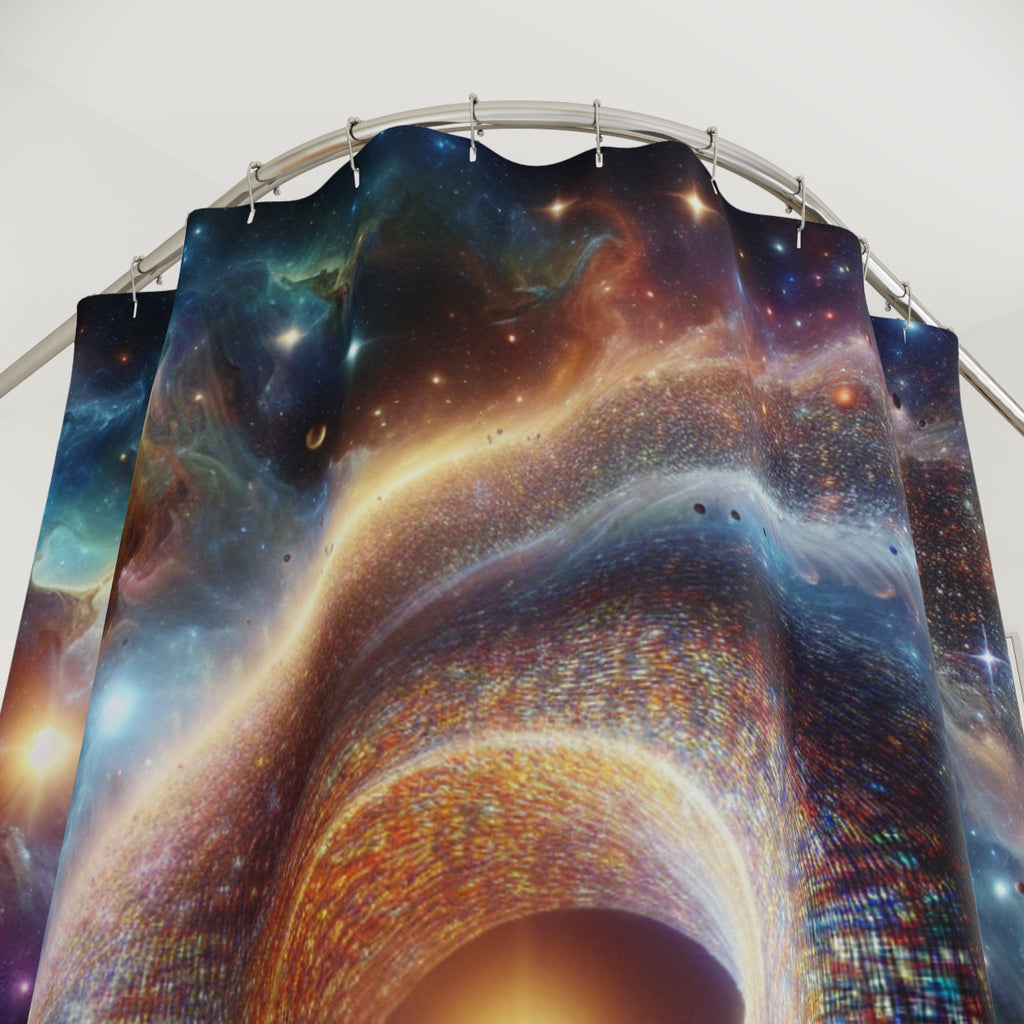 Cosmic Spiral Shower Curtain, Galaxy Bathroom Decor, Space Theme Gift, Home Aesthetic, Universe Art