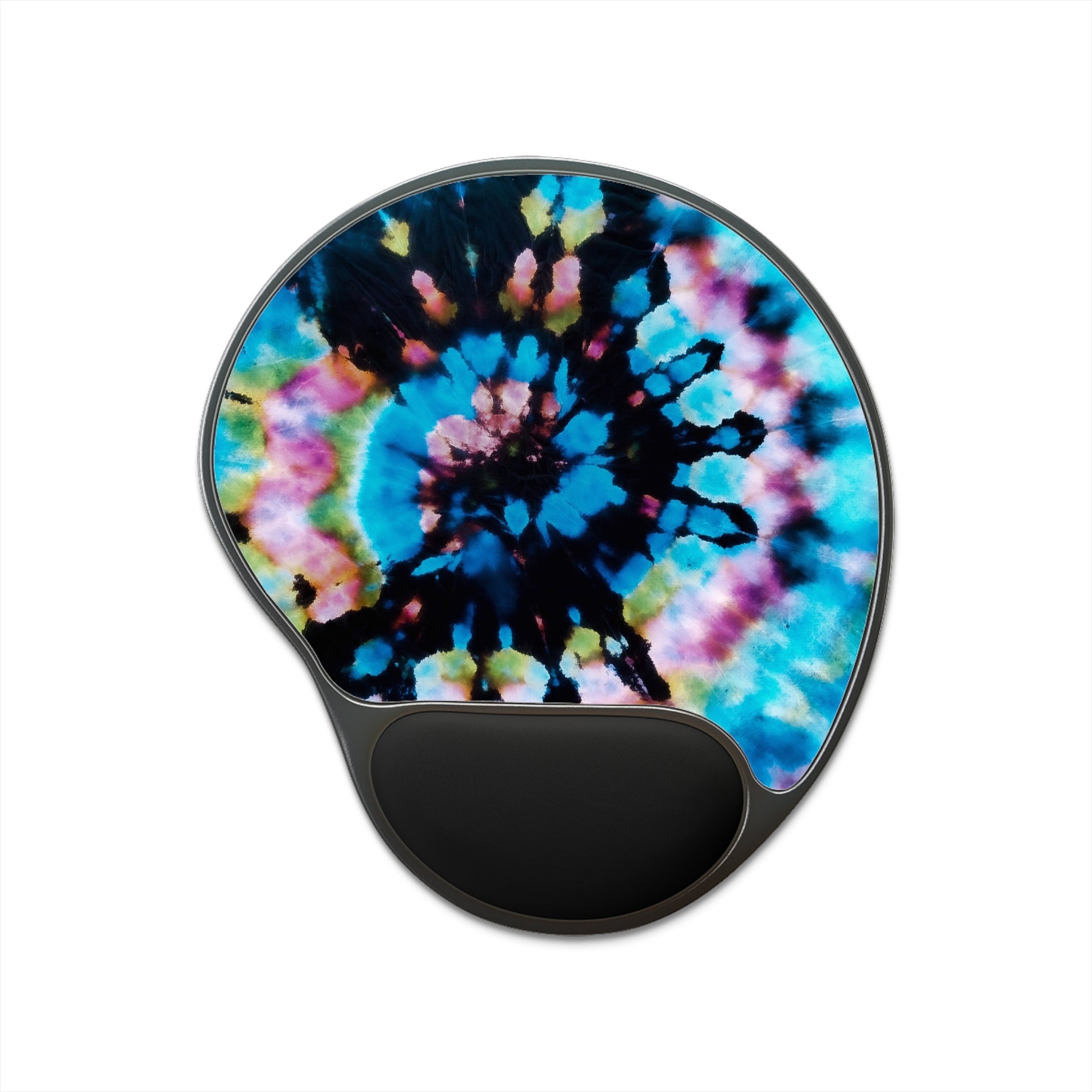 Vibrant Tie-Dye Mouse Pad with Wrist Rest, Colorful Office Accessories, Ideal for Home Office, Gift for Creatives, Desk Decor