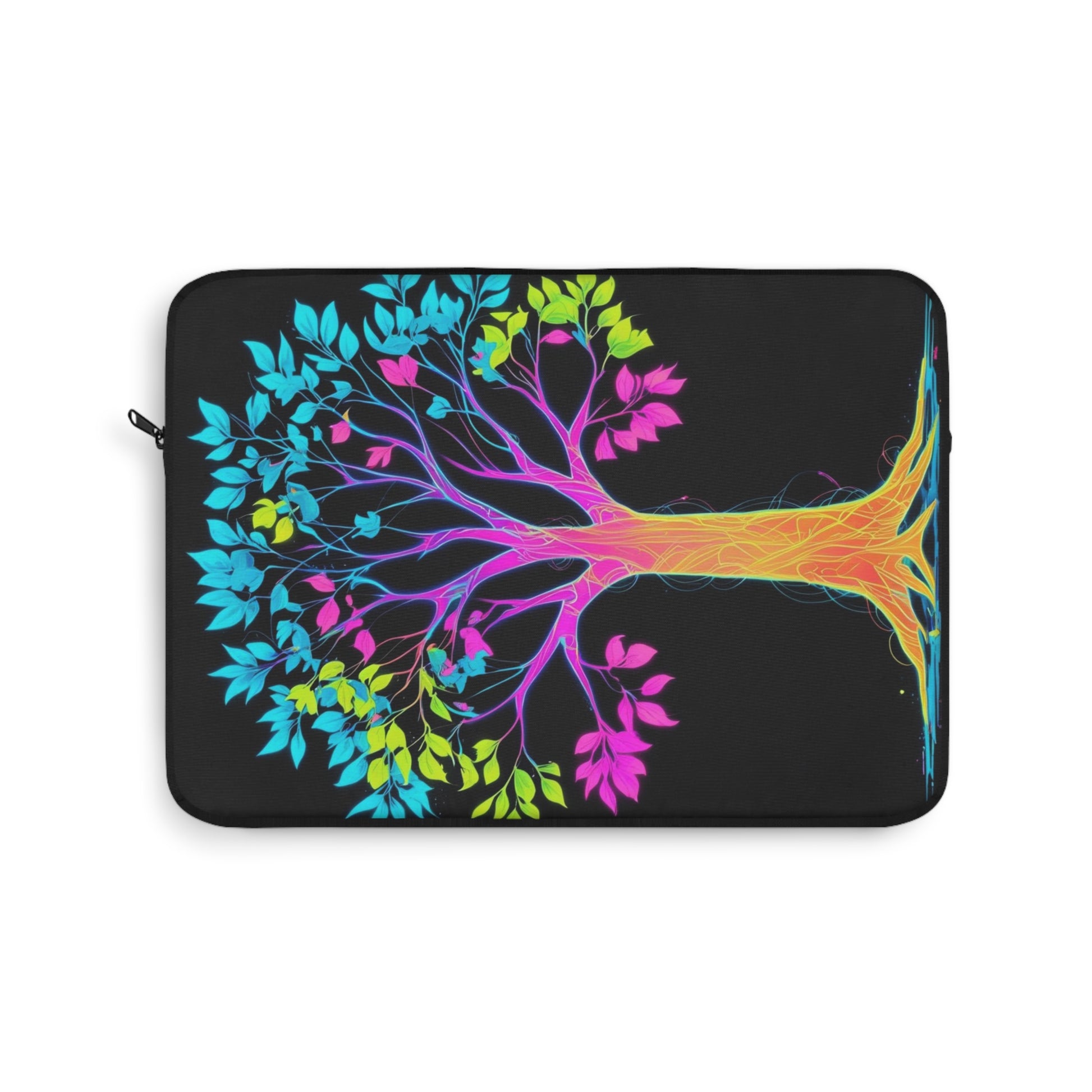 Vibrant Tree of Life Laptop Sleeve | Colorful Laptop Case | Eco-Friendly Tech Accessories | Gift for Students, Artists, Nature Lovers