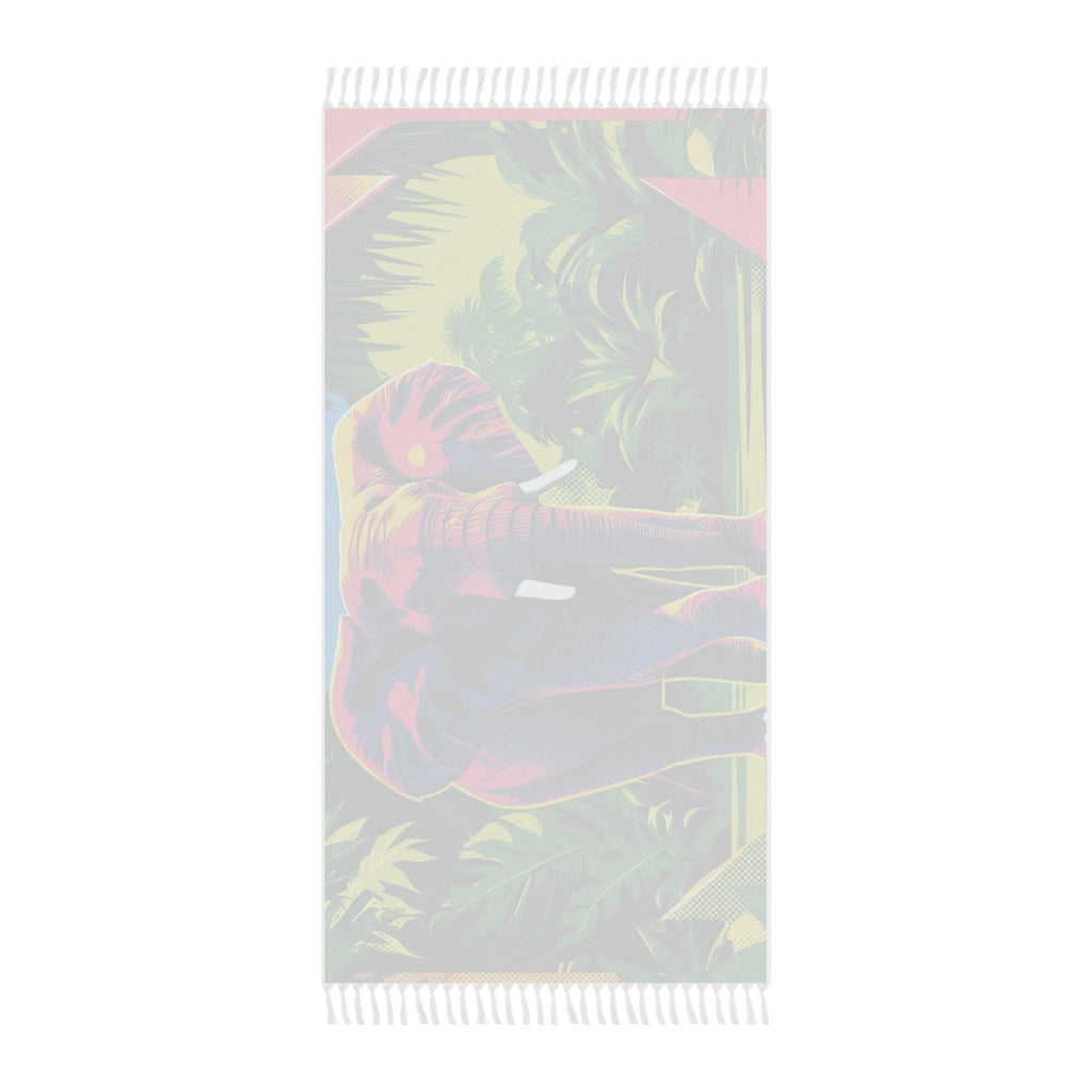 Bohemian Elephant Beach Towel - Vibrant Tropical Print, Perfect for Summer, Travel, Pool Days, Beach Parties, Gifts