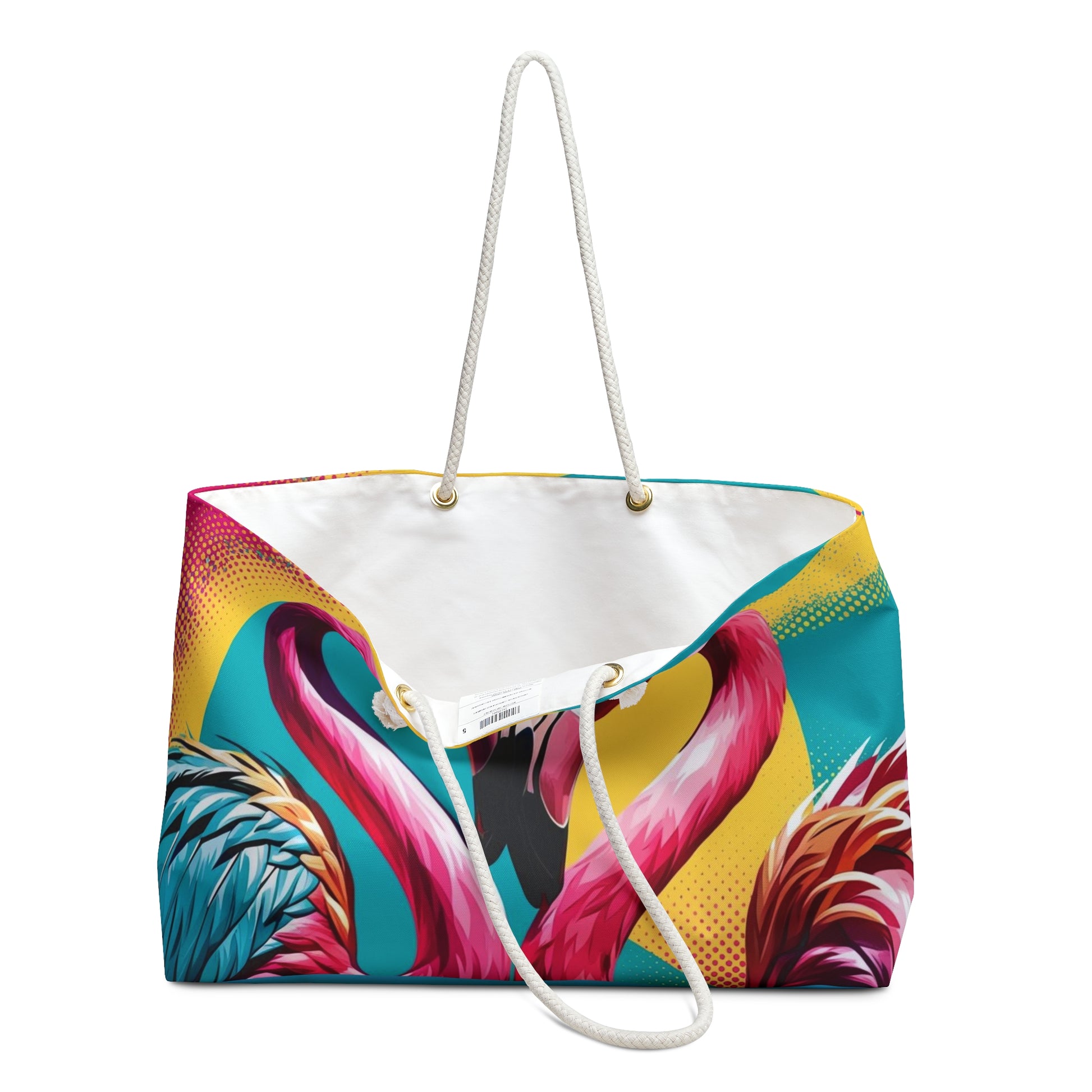 Vibrant Tropical Flamingo Weekender Bag - Perfect for Beach Trips, Summer Vacations, Travel, Weekend Getaways, Gift for Her