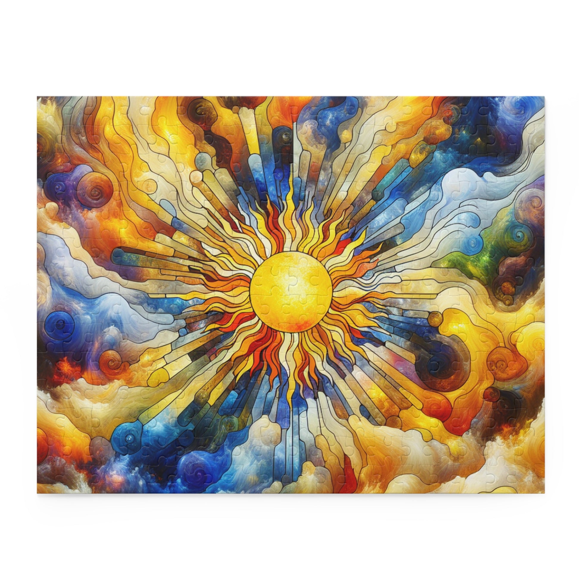 Colorful Sunburst Puzzle - 120, 252, 500-Piece, Art Puzzle, Relaxing Activity, Family Fun, Gift for Puzzle Lovers, Home Decor