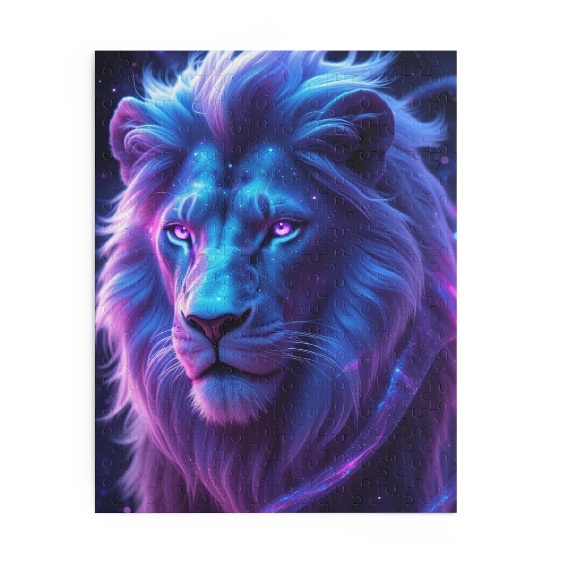 Cosmic Lion Puzzle - 120, 252, 500-Piece - Mystical Animal Artwork, Gift for Puzzle Lovers, Home Decor, Family Fun, Artsy Brain Teaser