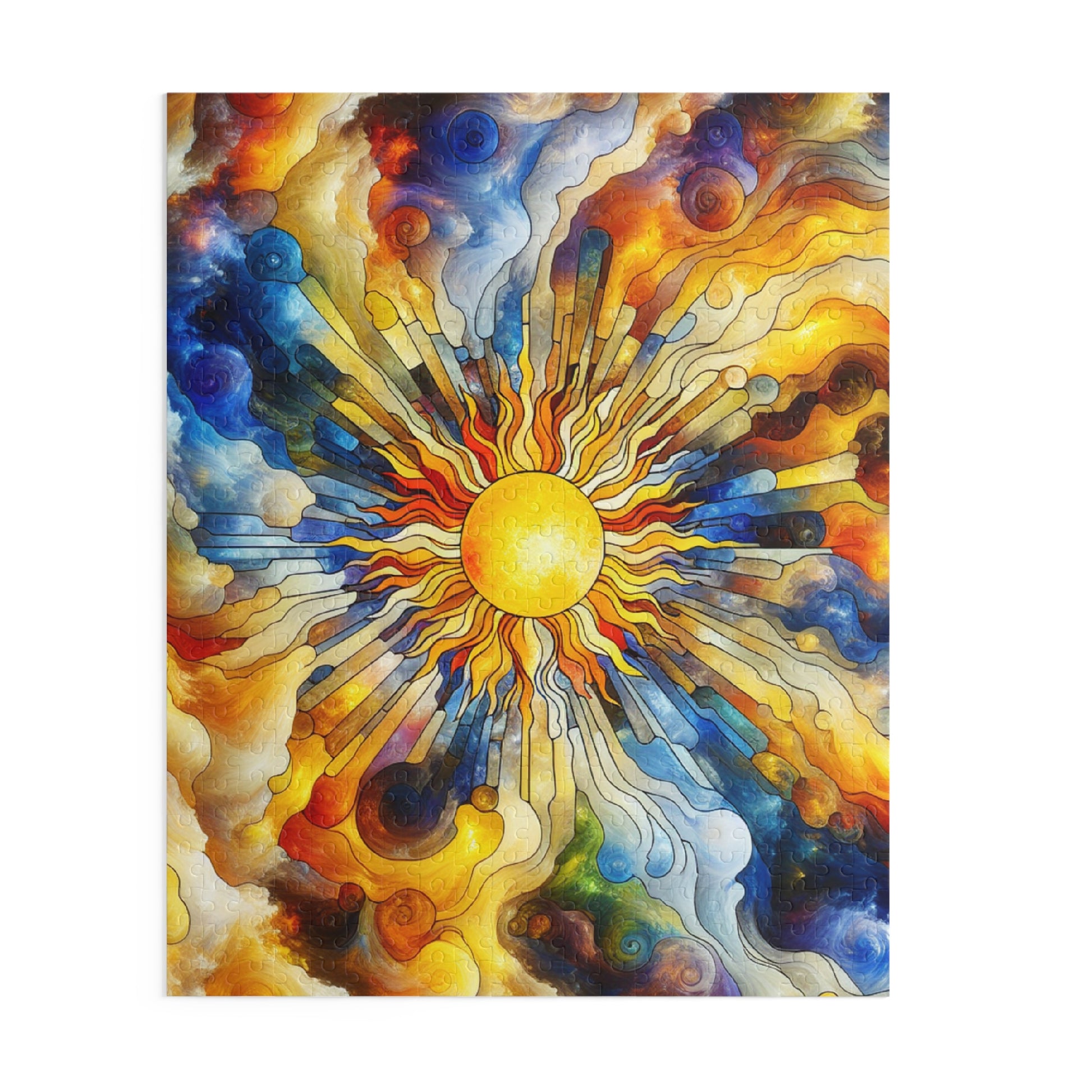 Colorful Sunburst Puzzle - 120, 252, 500-Piece, Art Puzzle, Relaxing Activity, Family Fun, Gift for Puzzle Lovers, Home Decor