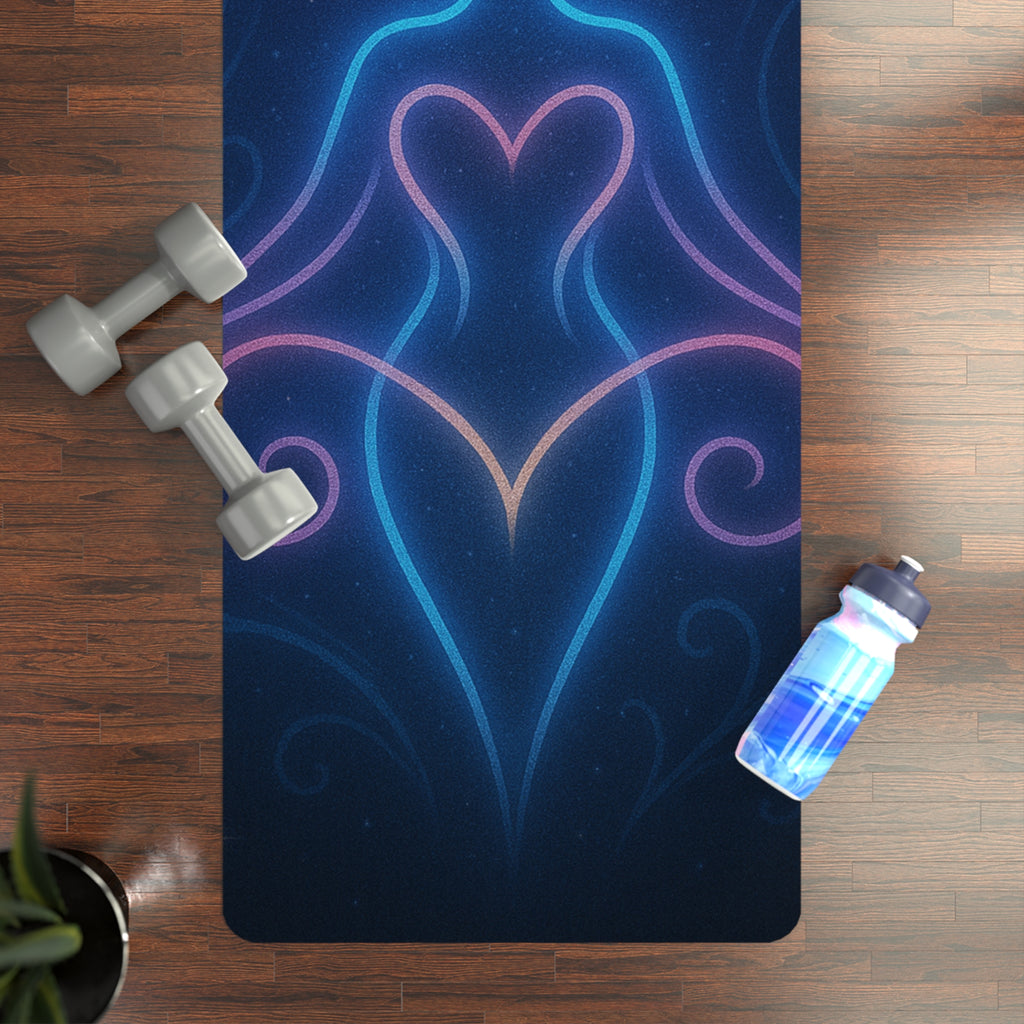 Enchanting Rubber Yoga Mat with Serene Goddess Design, Perfect for Yoga, Meditation, Mindfulness, Gift for Wellness Lovers