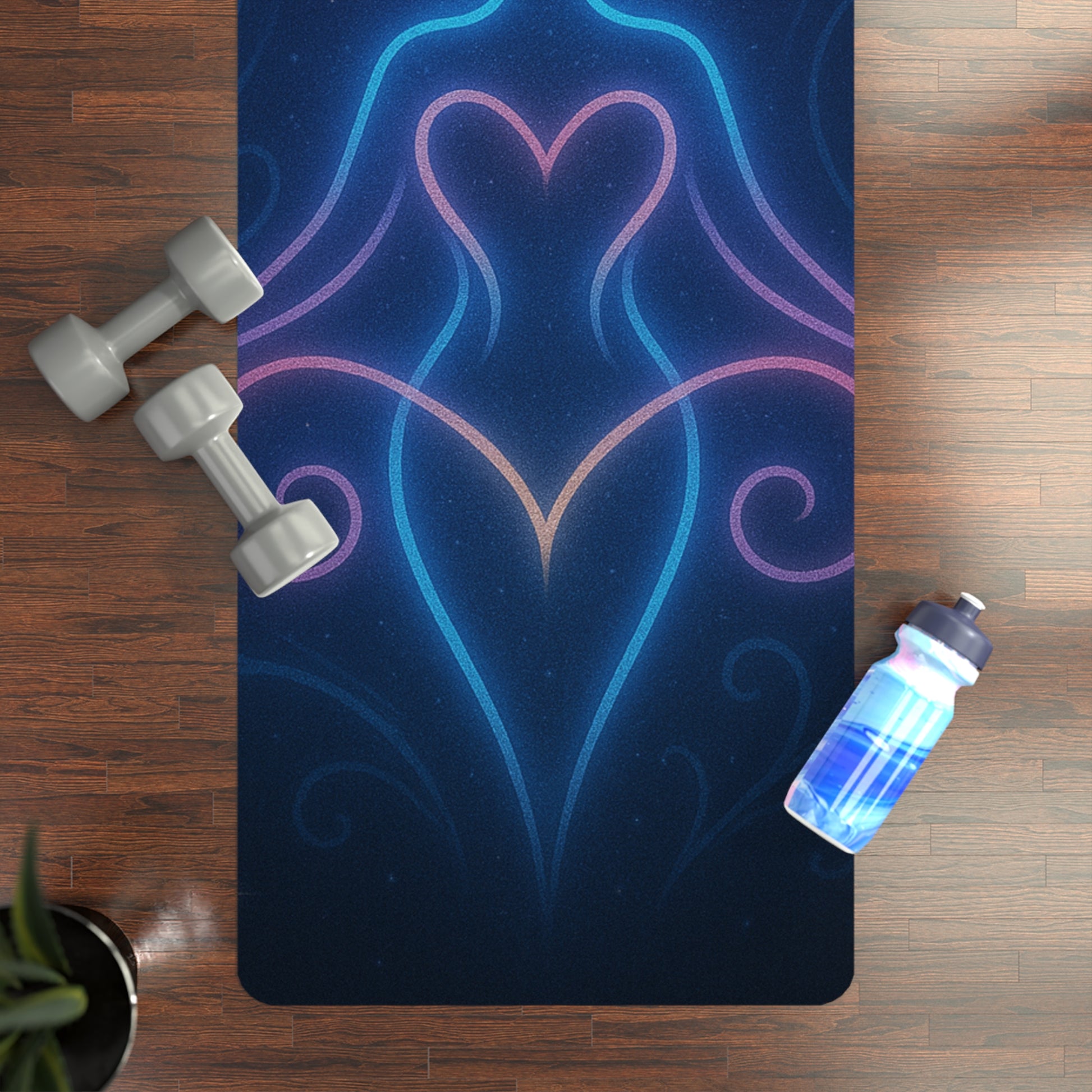 Enchanting Rubber Yoga Mat with Serene Goddess Design, Perfect for Yoga, Meditation, Mindfulness, Gift for Wellness Lovers