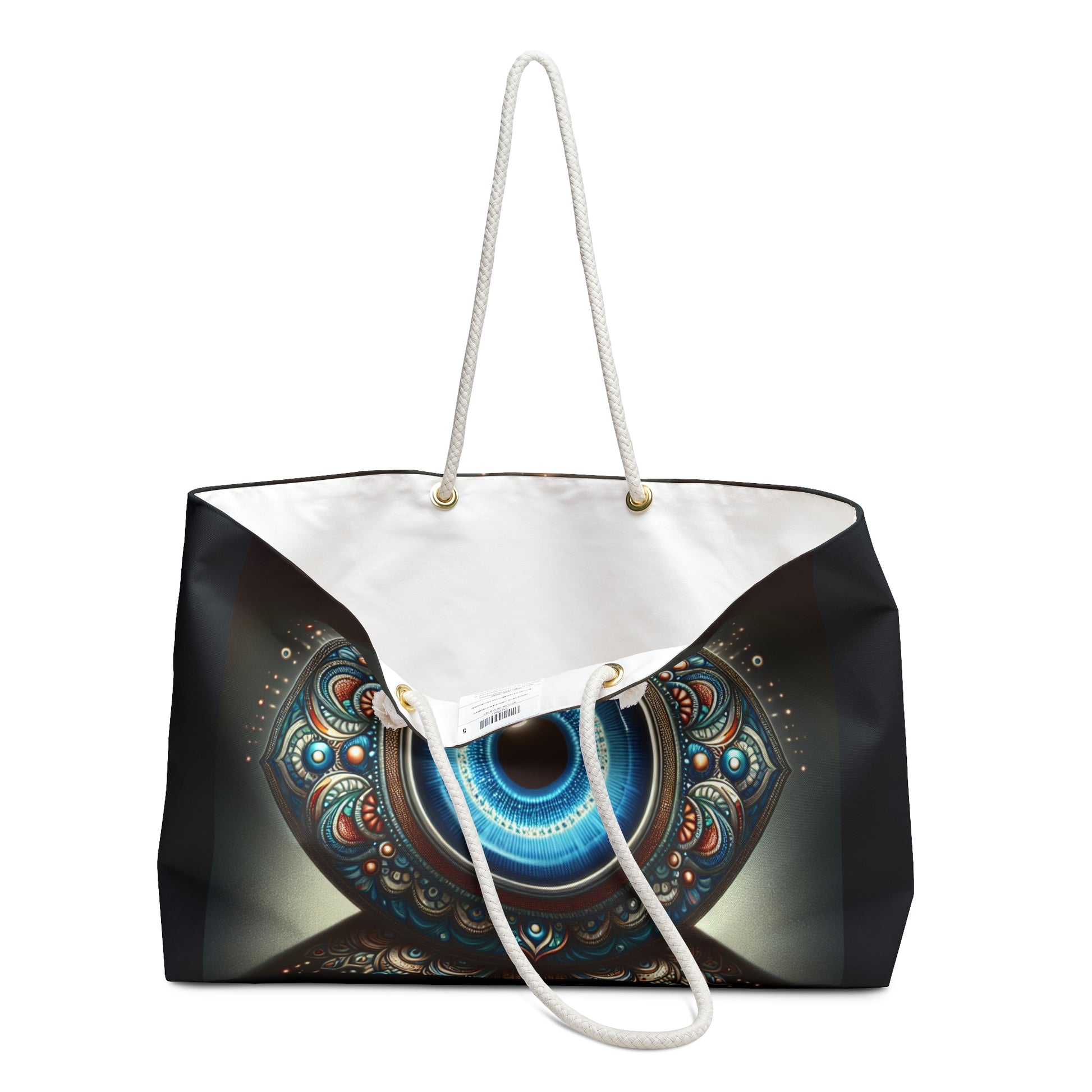 Mystical Eye Weekender Bag - Boho Travel Tote, Gypsy Handbag, Yoga Getaway Bag, Festival Carryall, Stylish Overnight Bag