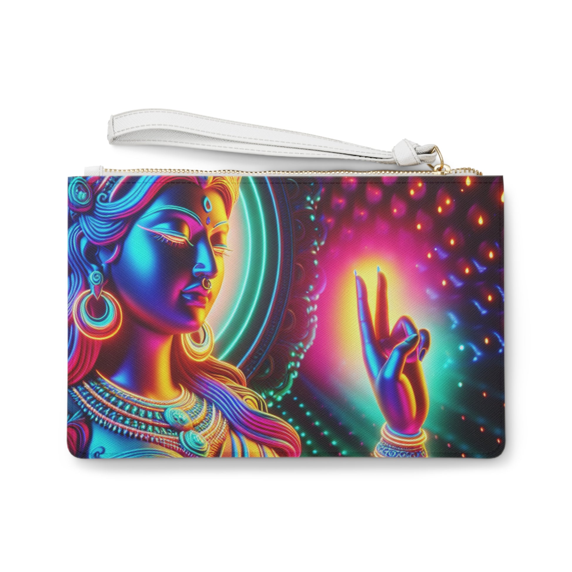 Vibrant Artistic Clutch Bag, Colorful Rose Purse, Boho Chic Handbag, Festival Accessories, Unique Gift for Her