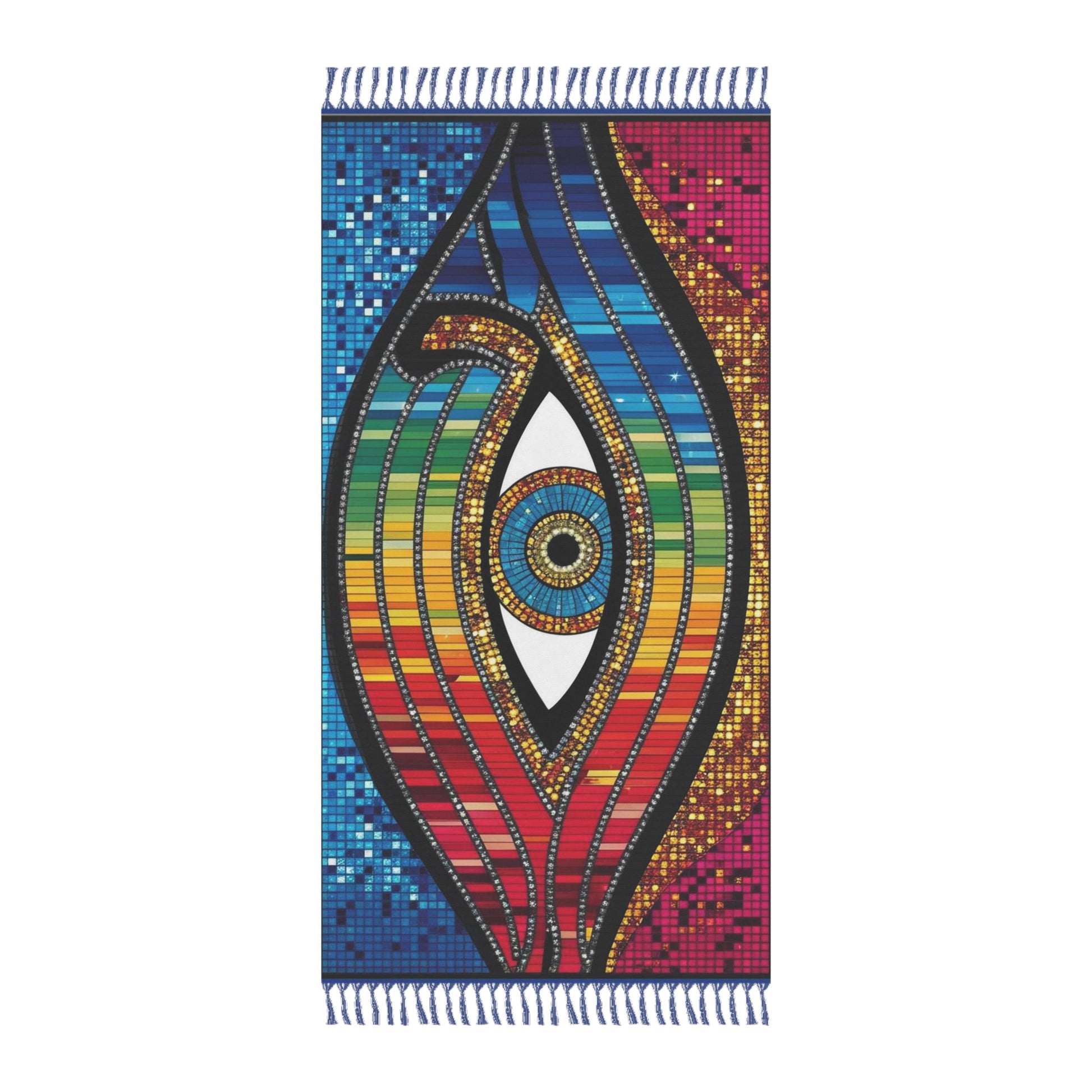 Boho Beach Towel - Colorful Eye Design, Vibrant Summertime Vibes, Perfect for Beach Days, Pool Parties, and Bohemian Decor