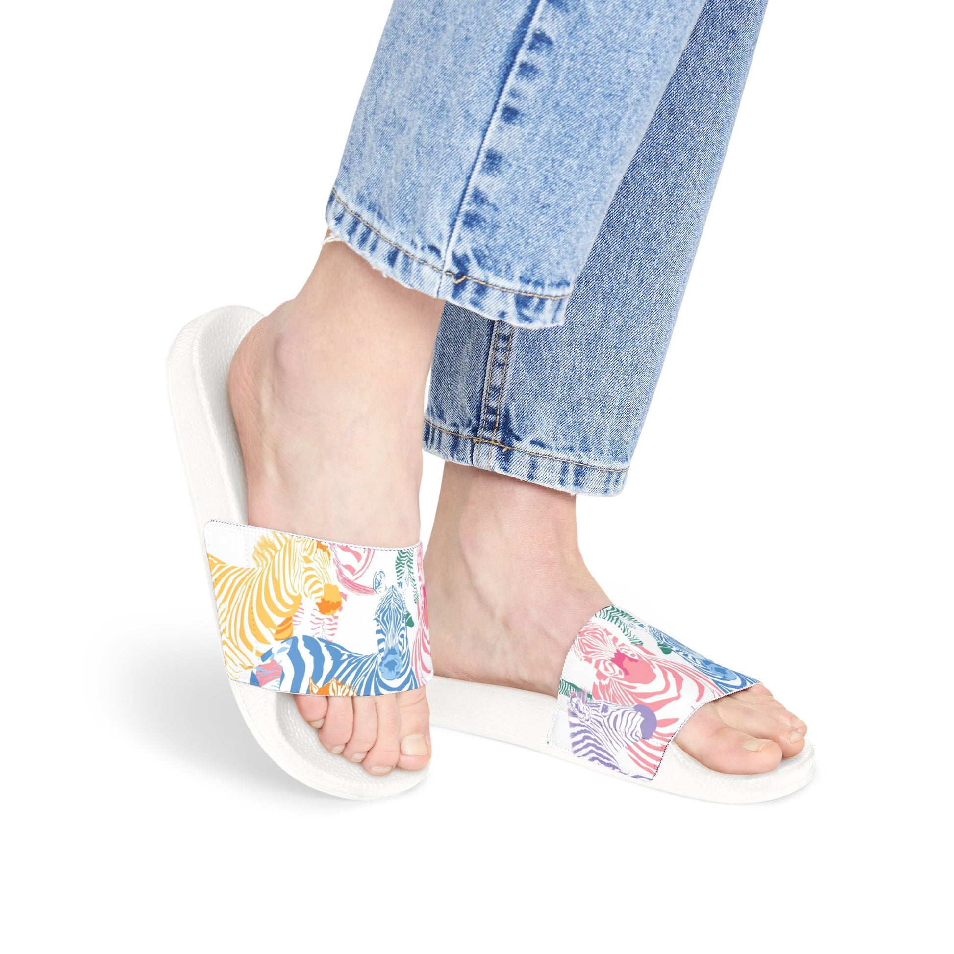 Colorful Floral Removable-Strap Sandals for Women, Summer Sliders, Beach Sandals, Vacation Footwear, Garden Party Essentials