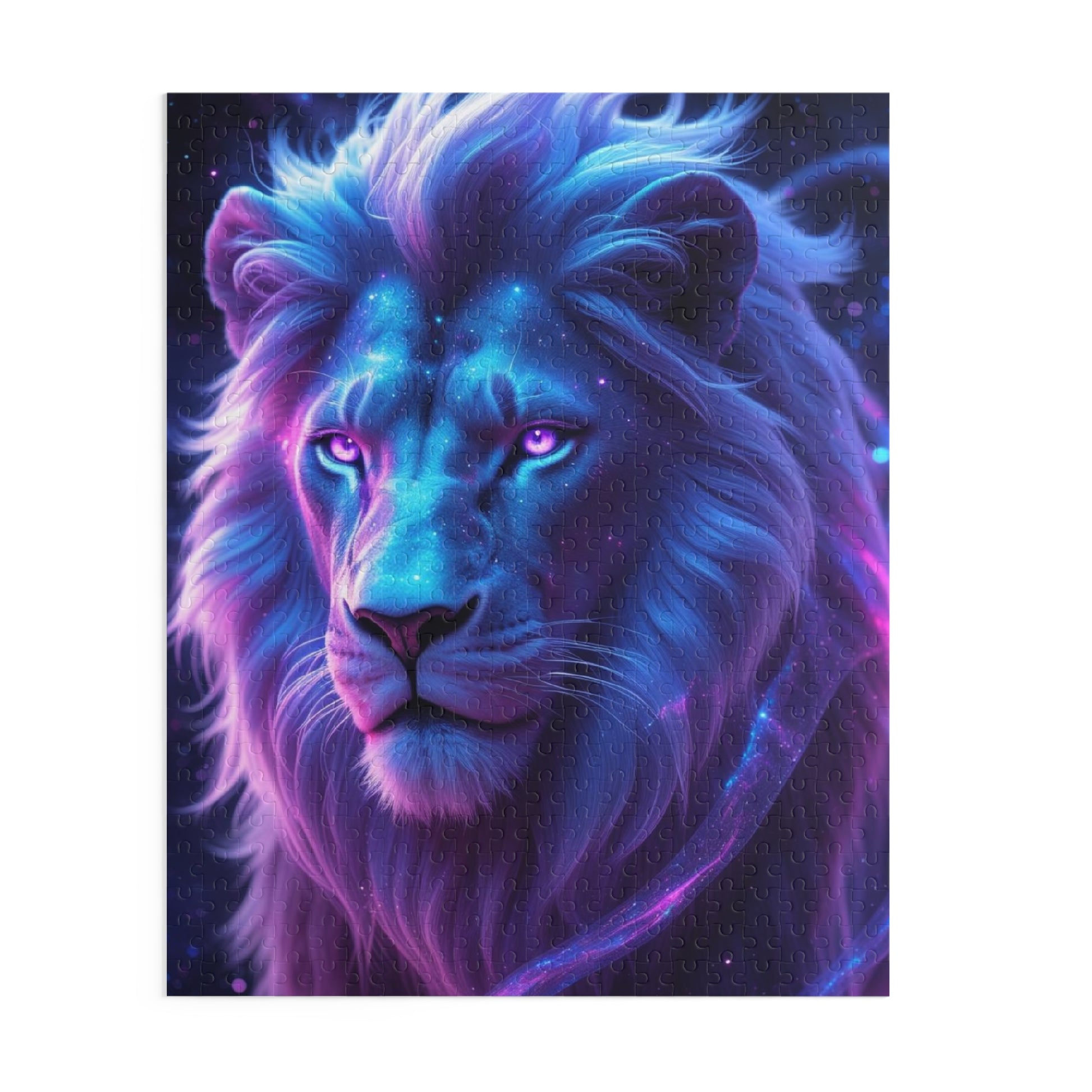 Cosmic Lion Puzzle - 120, 252, 500-Piece - Mystical Animal Artwork, Gift for Puzzle Lovers, Home Decor, Family Fun, Artsy Brain Teaser
