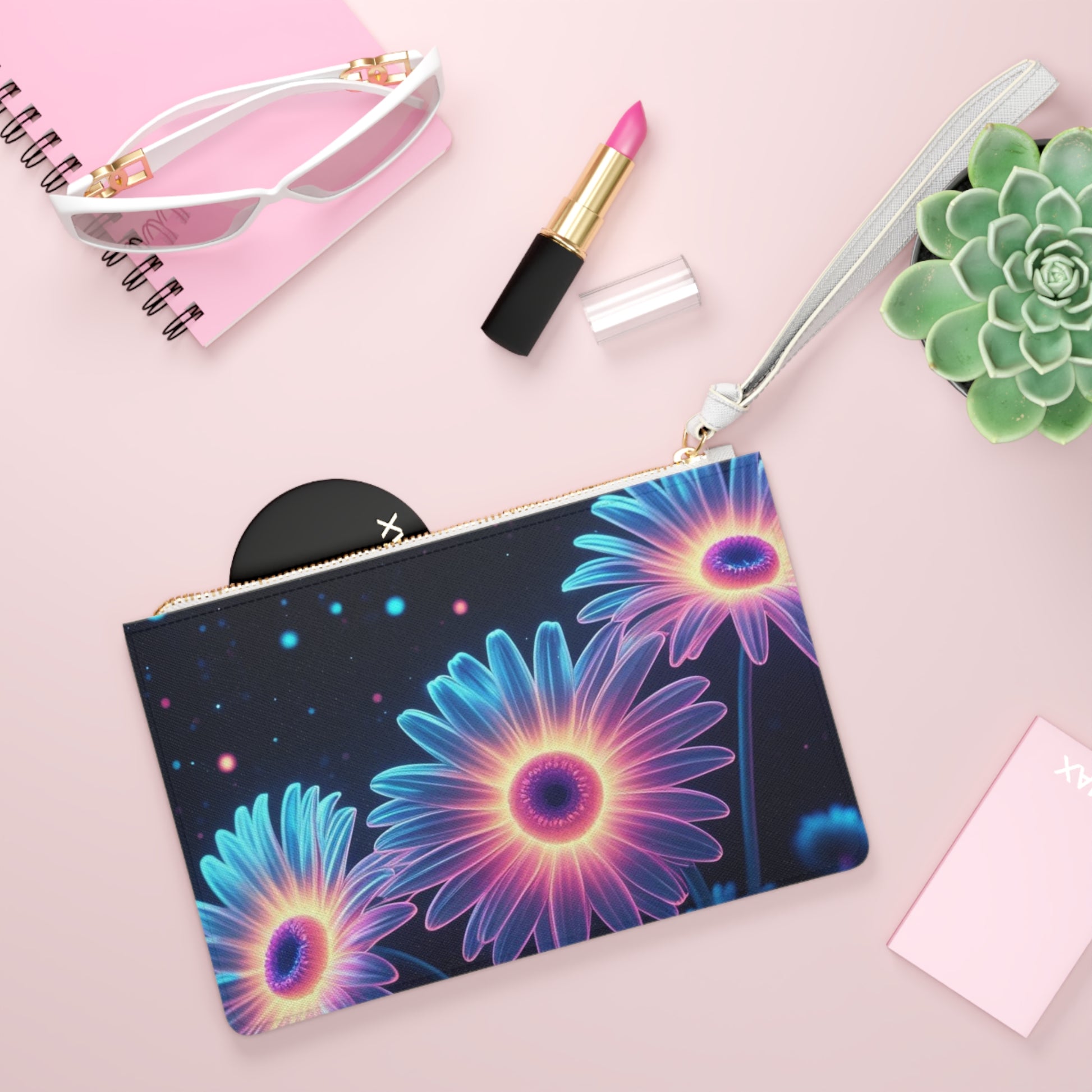 Cosmic Floral Clutch Bag | Dreamy Clutch for Festival, Evening, Boho Style, Gift, Accessories, Night Out