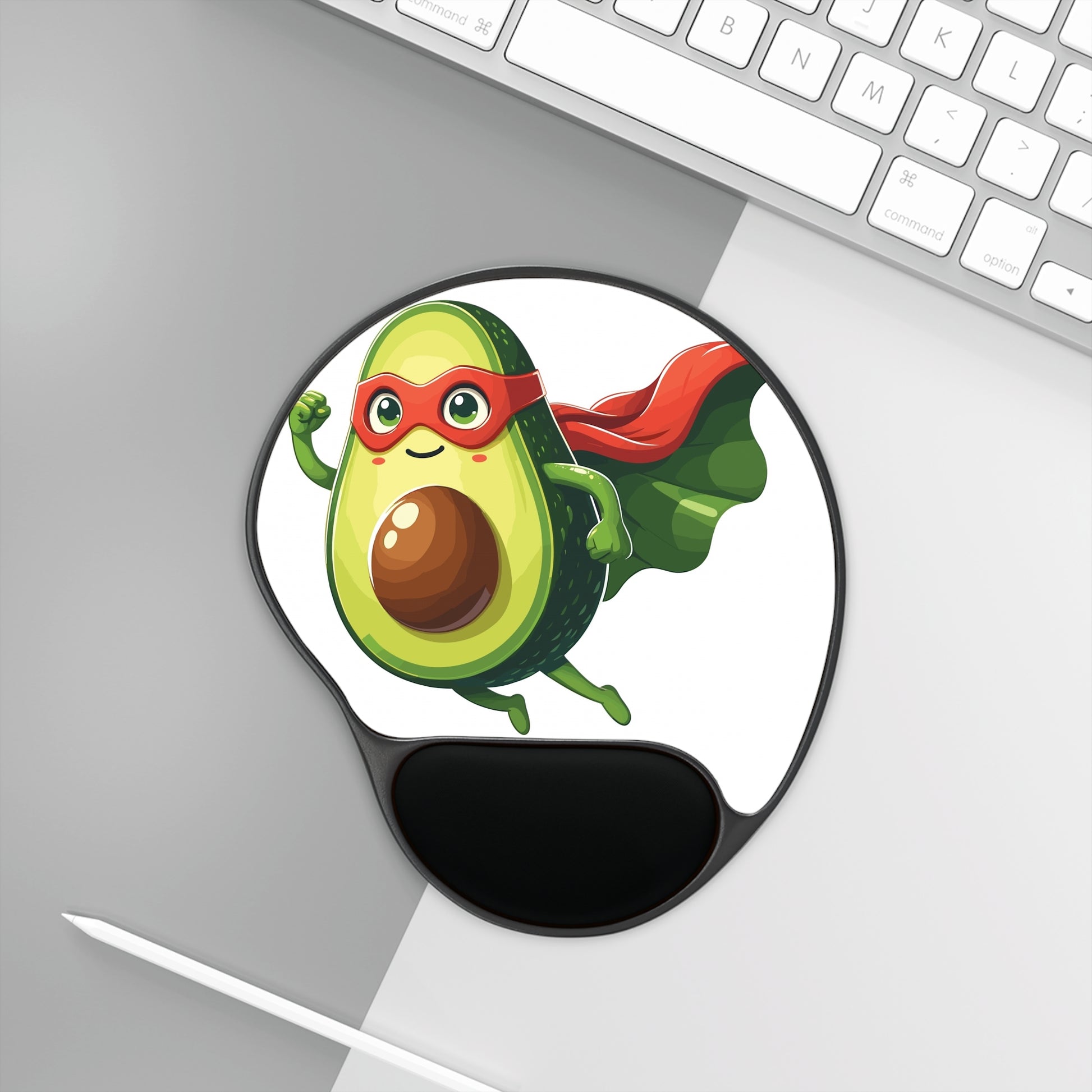 Super Avocado Mouse Pad with Wrist Rest | Cute Desk Accessory for Home Office, Fun Gift for Veggie Lovers, Ergonomic Support, Gamer Gear