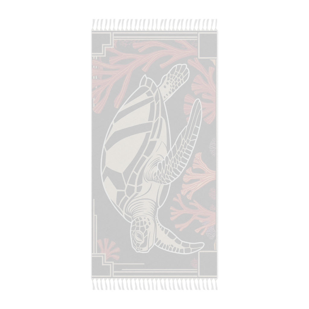 Boho Beach Towel, Coastal Decor, Turtle Print Beach Blanket, Picnic Towel, Summer Gift, Bohemian Style