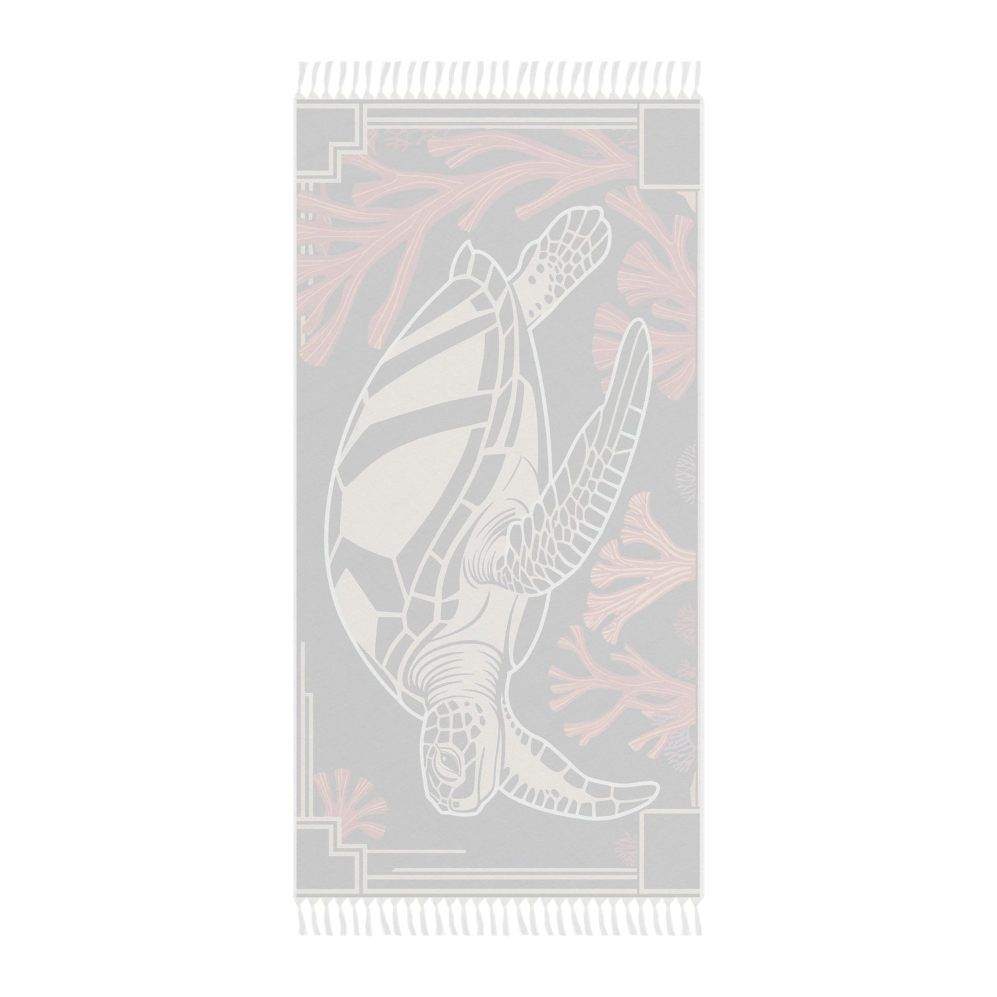 Boho Beach Towel, Coastal Decor, Turtle Print Beach Blanket, Picnic Towel, Summer Gift, Bohemian Style