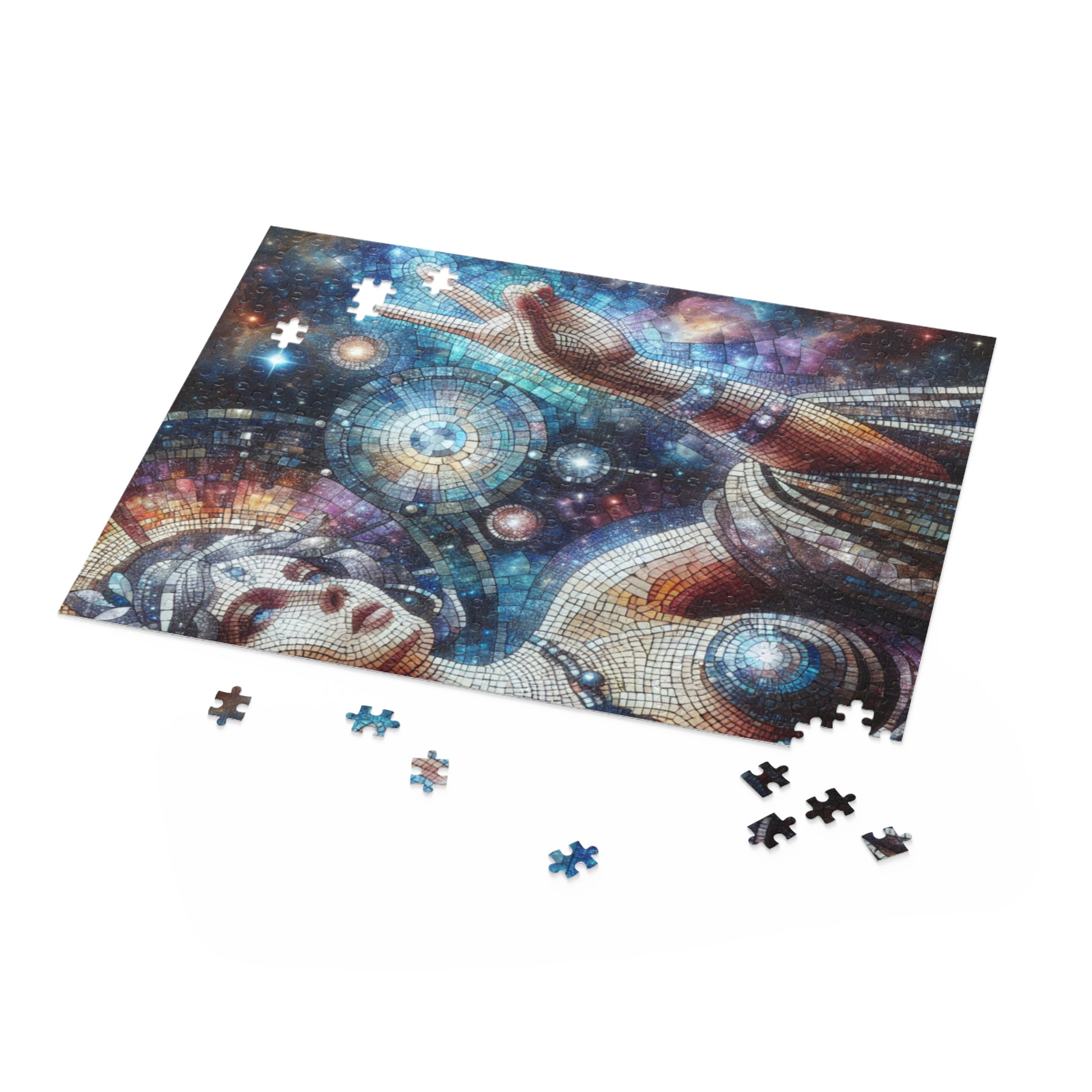 Celestial Mosaic Puzzle - 120, 252, 500-Piece, Art Puzzle for Space Lovers, Meditation Gift, Family Fun, Home Decor, Unique Gift Idea