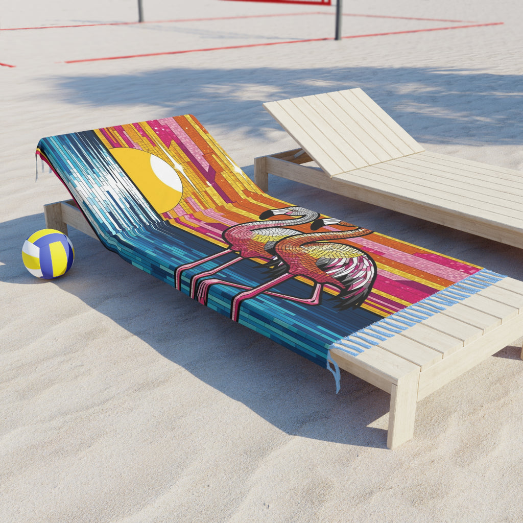 Boho Beach Towel - Vibrant Flamingo Design, Perfect for Summer Days, Pool Parties, Gifts, Beach Trips, Vacation Essentials