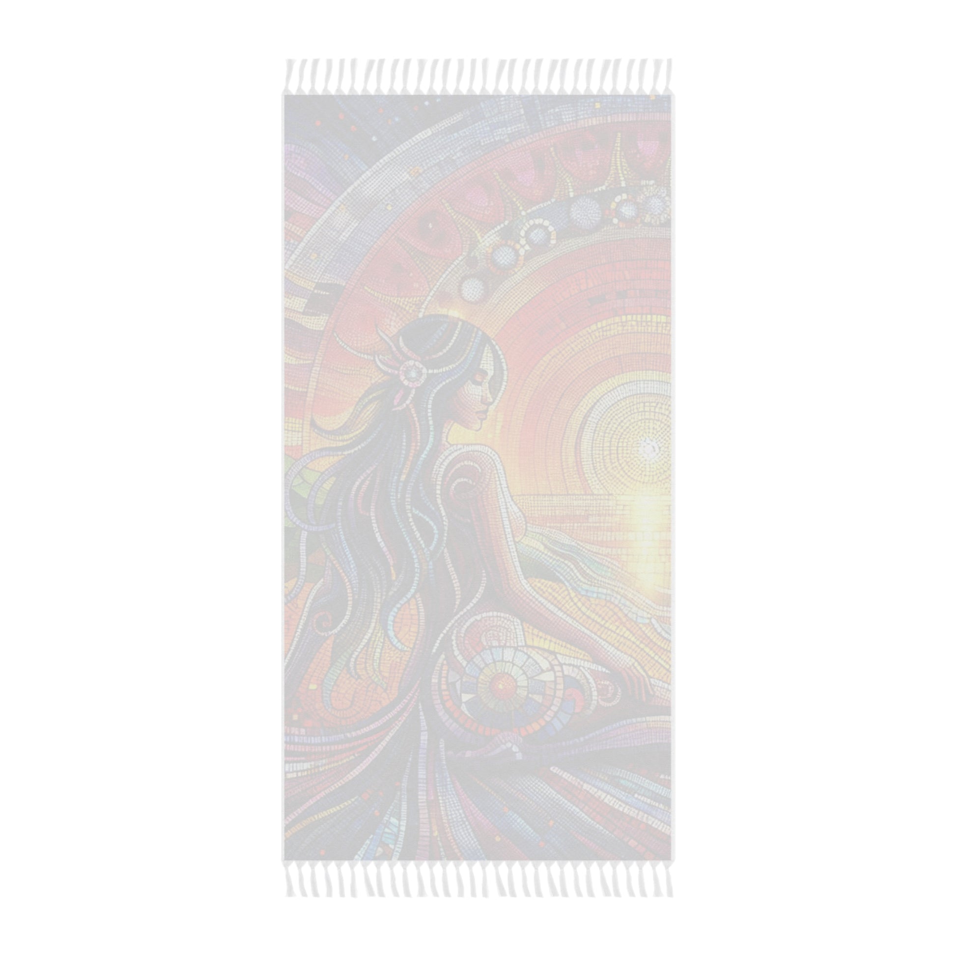 Boho Beach Towel | Vibrant Sunset Design | Perfect for Summer, Pool Days, Picnics, Yoga, Gifts
