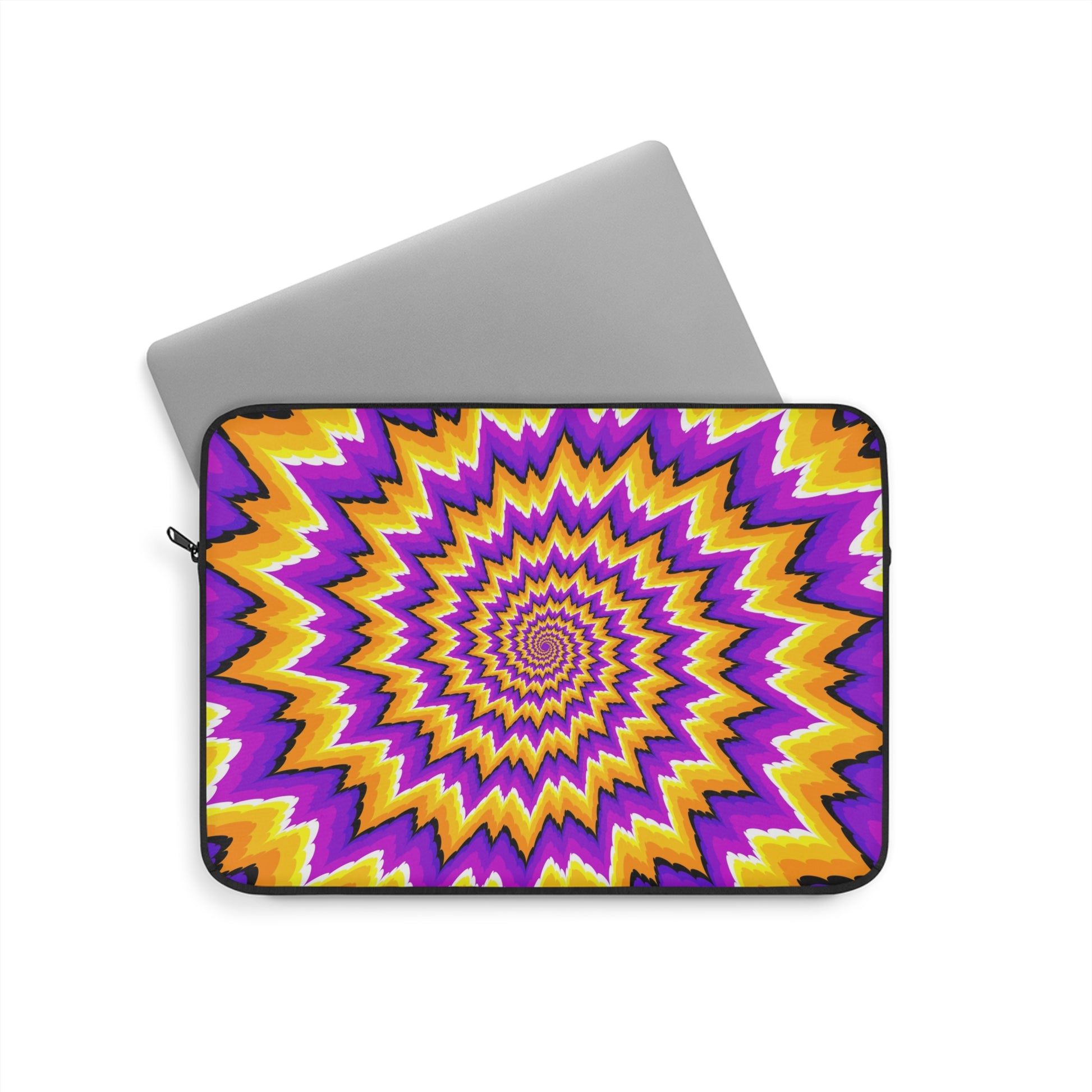 Vibrant Spiral Laptop Sleeve | Colorful Tech Case, Gift for Students, Trendy Laptop Bag, Unique Protectors, Festival Vibes