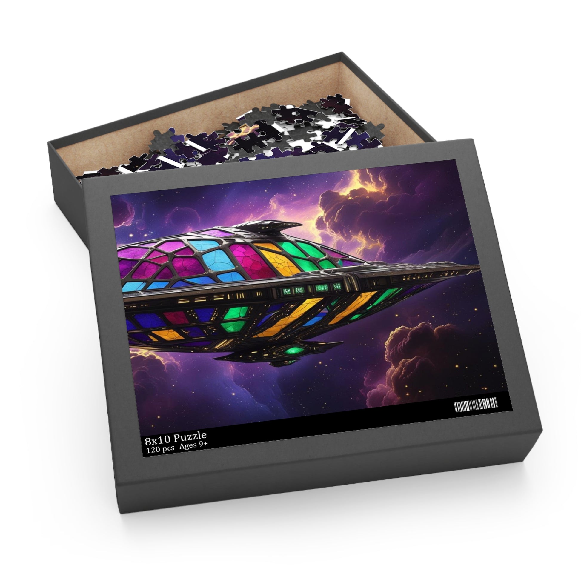 Galactic Stained Glass Puzzle, 120/252/500-Piece, Space Theme, Unique Gift for Puzzle Lovers, Home Decor, Fun Family Activity