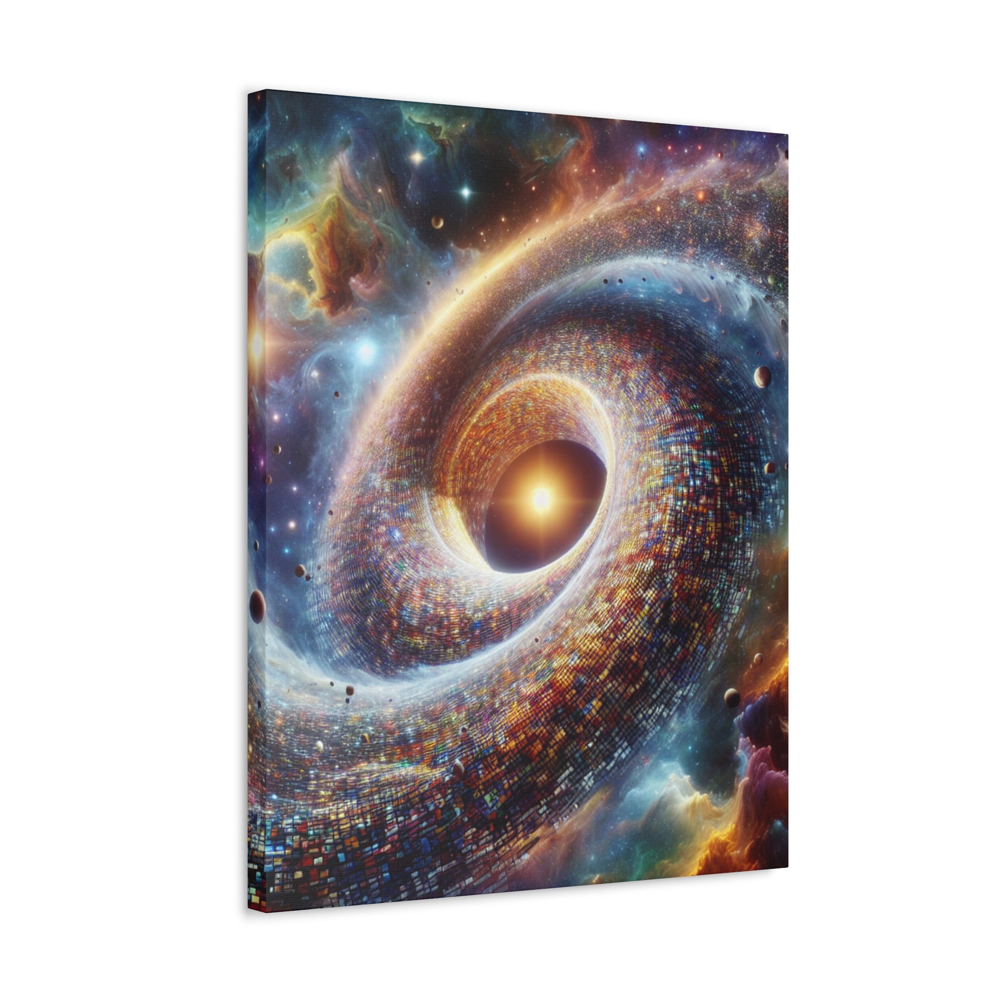 Cosmic Swirl Stretched Canvas Art - Space Wall Decor, Sci-Fi Home Decor, Galaxy Artwork, Perfect Gift for Space Lovers