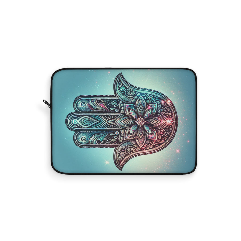 Bohemian Hamsa Laptop Sleeve, Unique Tech Case, Gift for Students, Protection for Laptops, Stylish Work Accessory