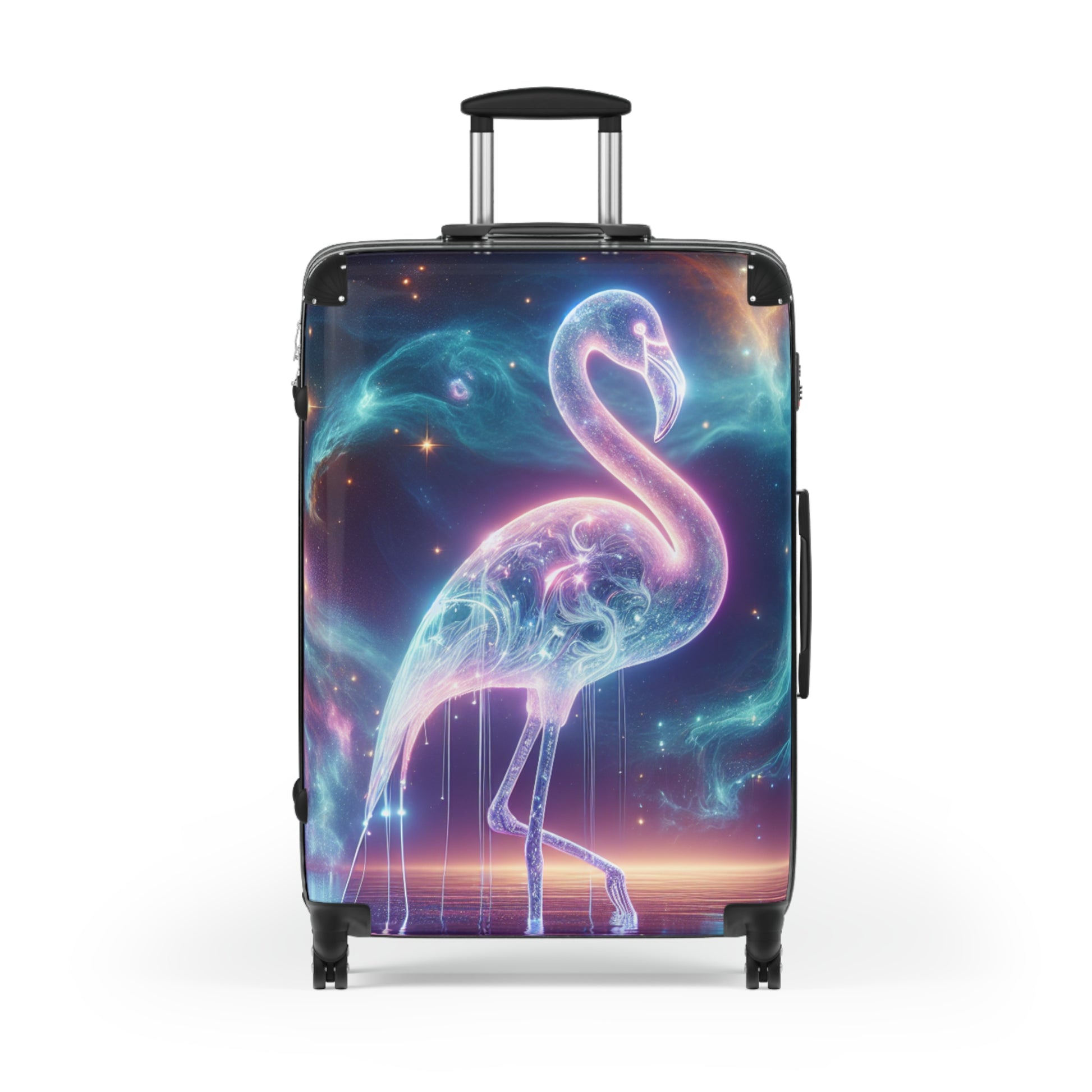 Vibrant Flamingo Suitcase - Perfect for Travel Enthusiasts, Summer Vacations, and Unique Gift Ideas