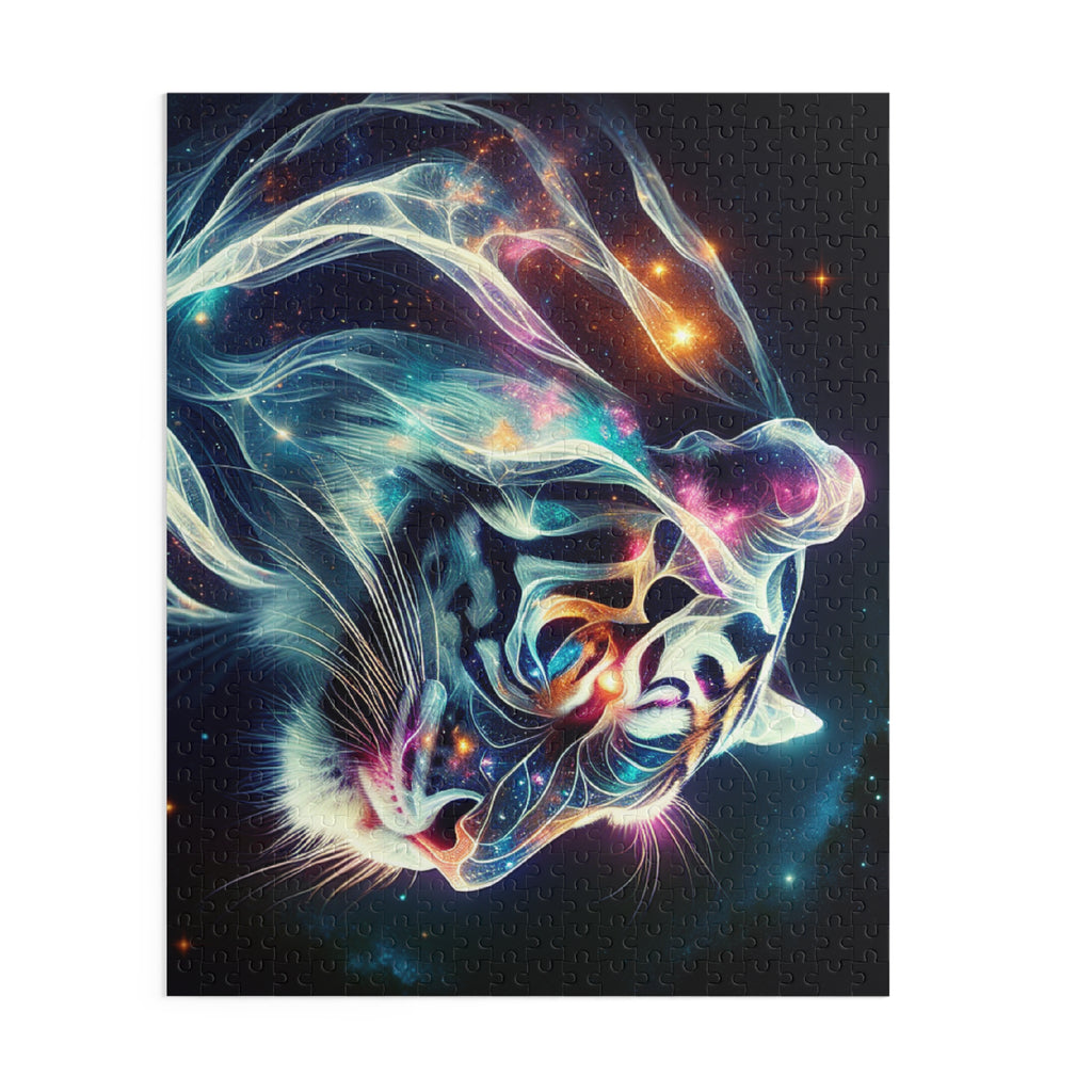 Cosmic Tiger Puzzle - 120, 252, 500-Piece Jigsaw, Perfect for Animal Lovers, Home Decor, Family Game Night, Unique Gift