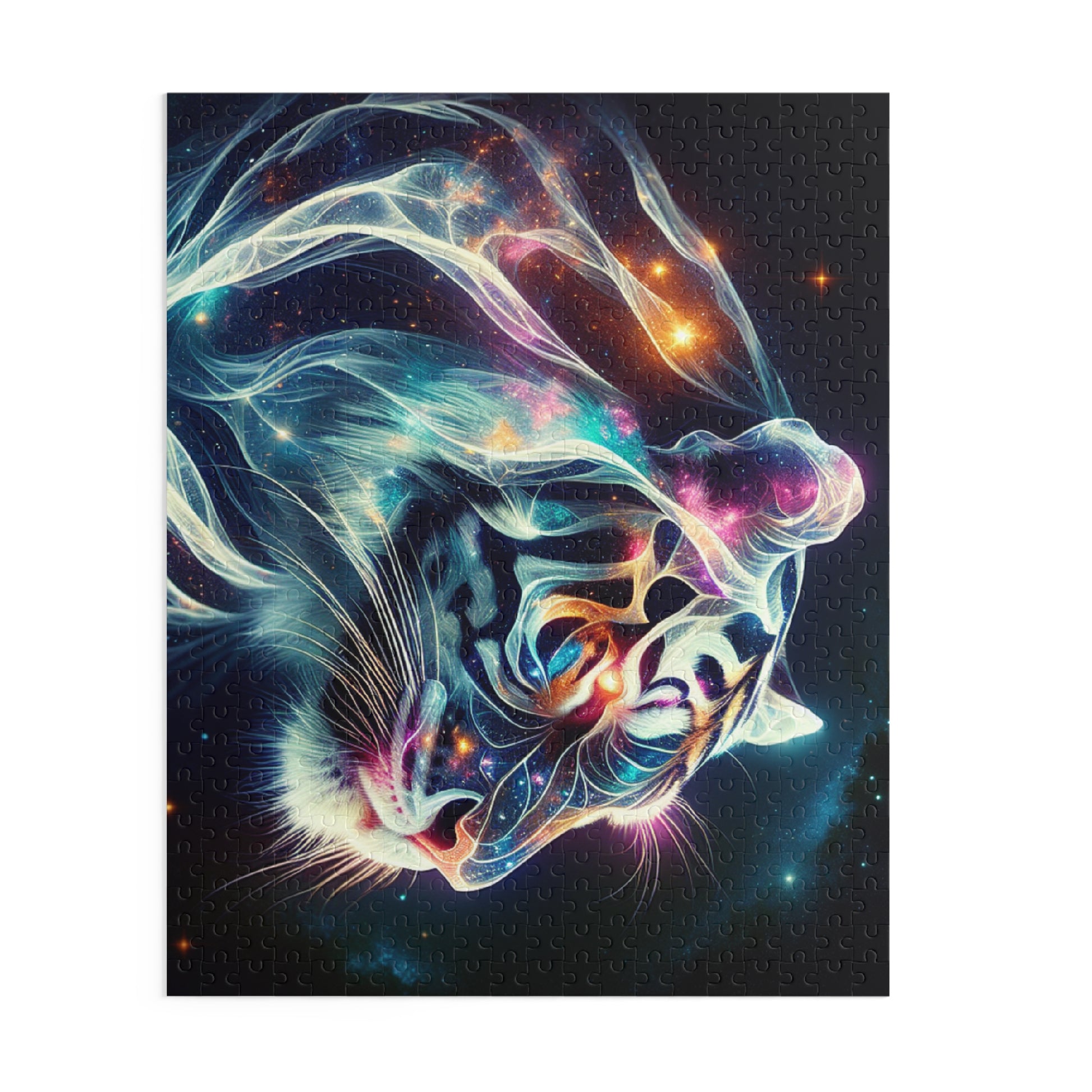 Cosmic Tiger Puzzle - 120, 252, 500-Piece Jigsaw, Perfect for Animal Lovers, Home Decor, Family Game Night, Unique Gift