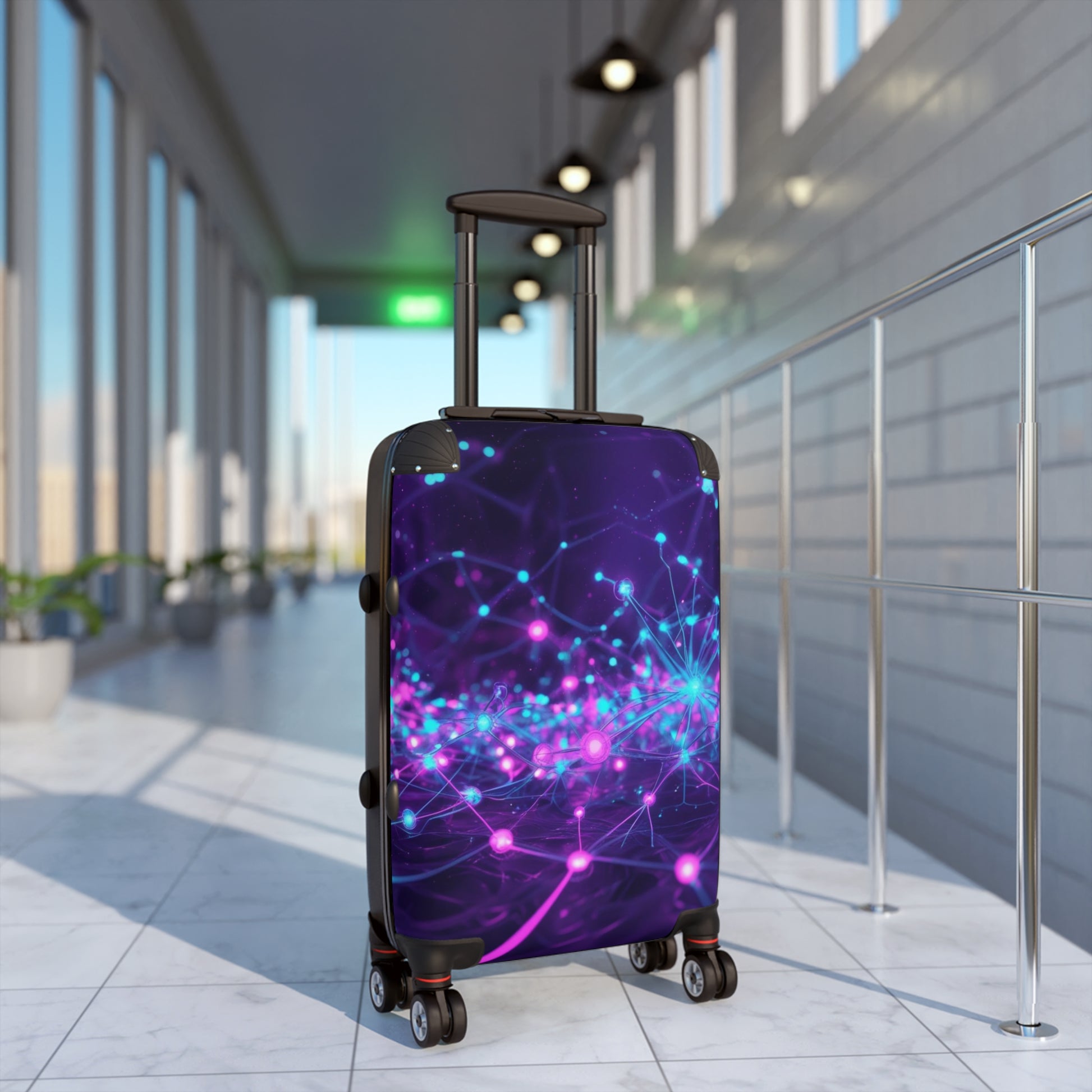 Futuristic Travel Suitcase with Vibrant Design | Stylish Luggage for Adventures, Carry-On, Travel Gear, Gift Ideas, Vacation Essentials