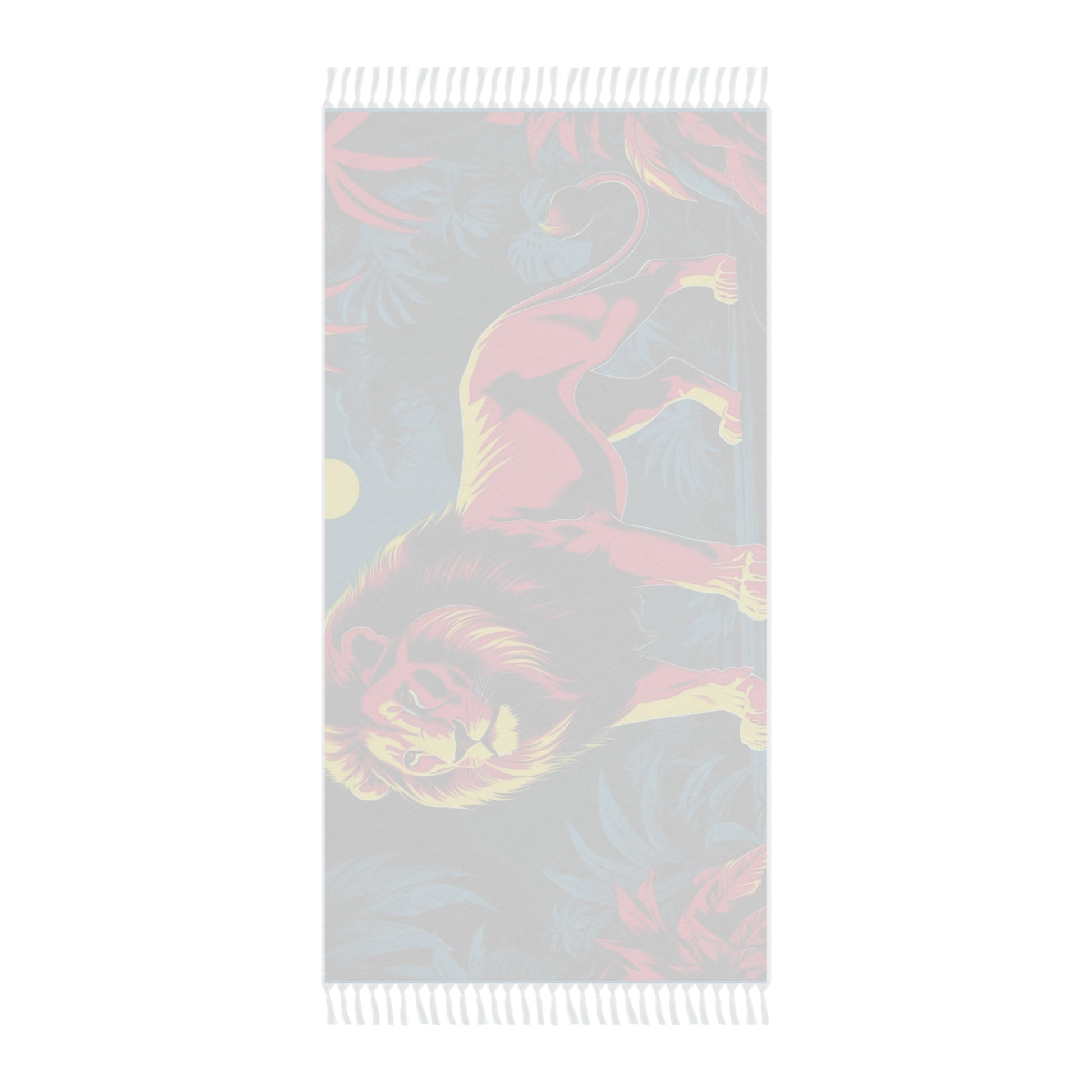 Boho Beach Towel with Vibrant Lion Design, Beach Essentials, Summer Fun, Gift for Nature Lovers, Bohemian Pool Wrap