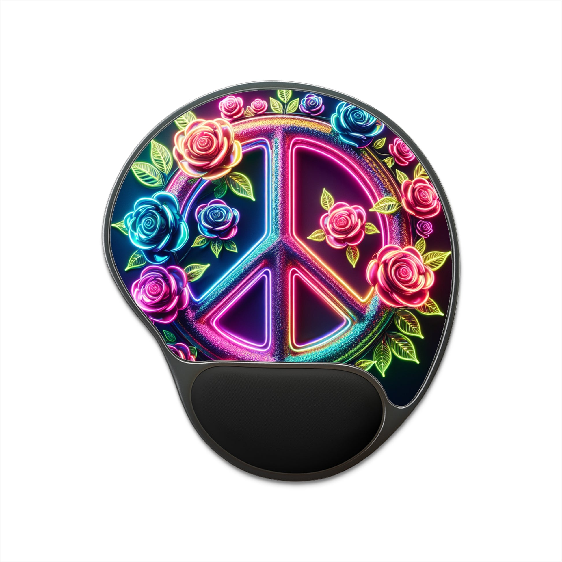 Colorful Peace Sign Mouse Pad with Wrist Rest, Floral Gaming Accessory, Boho Office Decor, Ideal for Students and Professionals, Great [...]