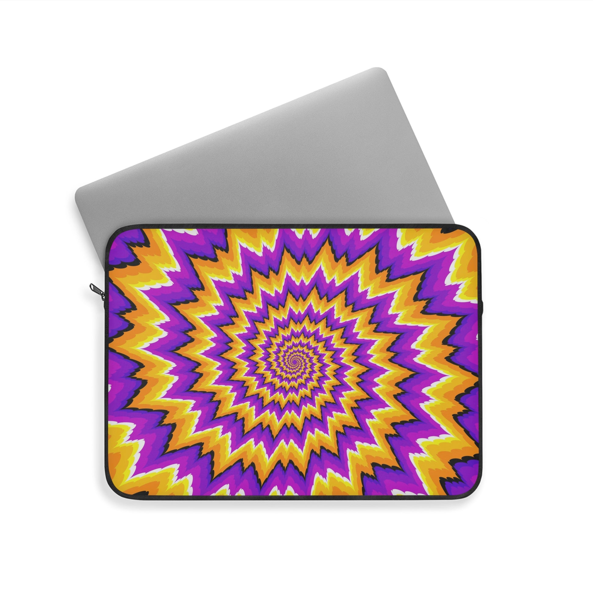 Vibrant Spiral Laptop Sleeve | Colorful Tech Case, Gift for Students, Trendy Laptop Bag, Unique Protectors, Festival Vibes