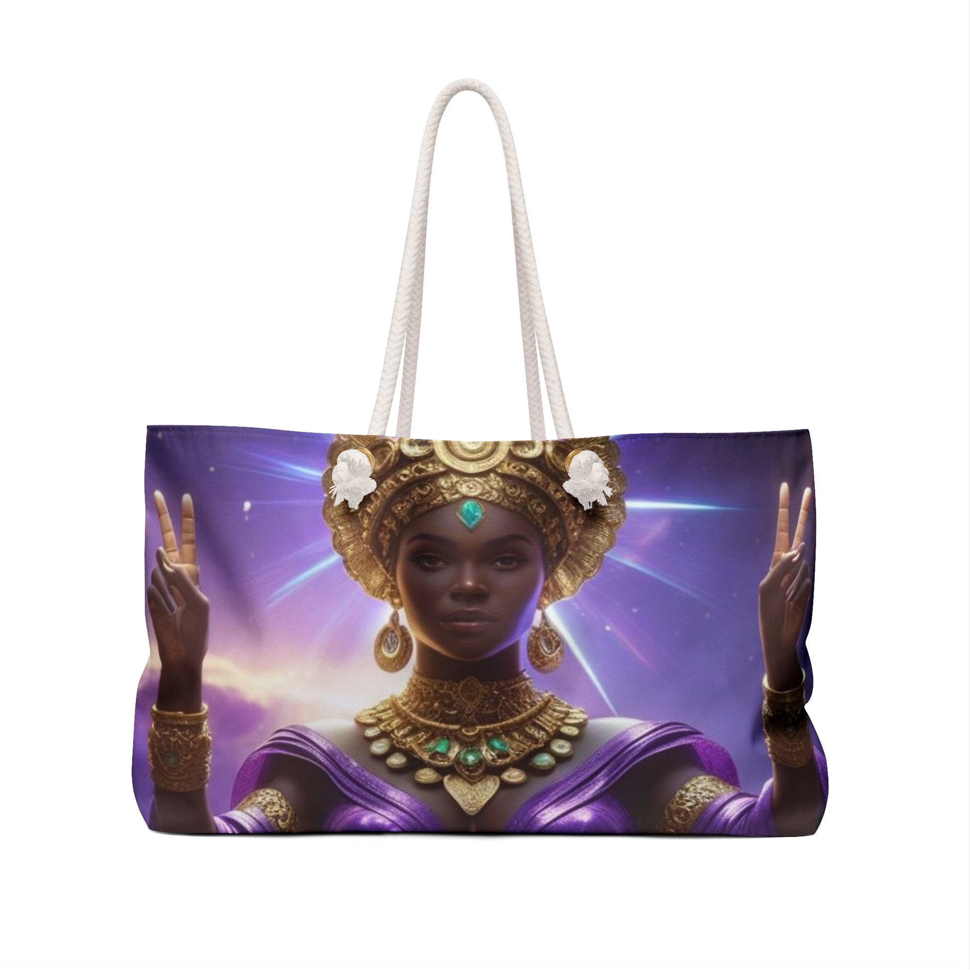 Elegant Travel Weekender Bag for Women, Divine Feminine Stylish Overnight Bag, Chic Carry-On Tote, Perfect for Weekend Getaways