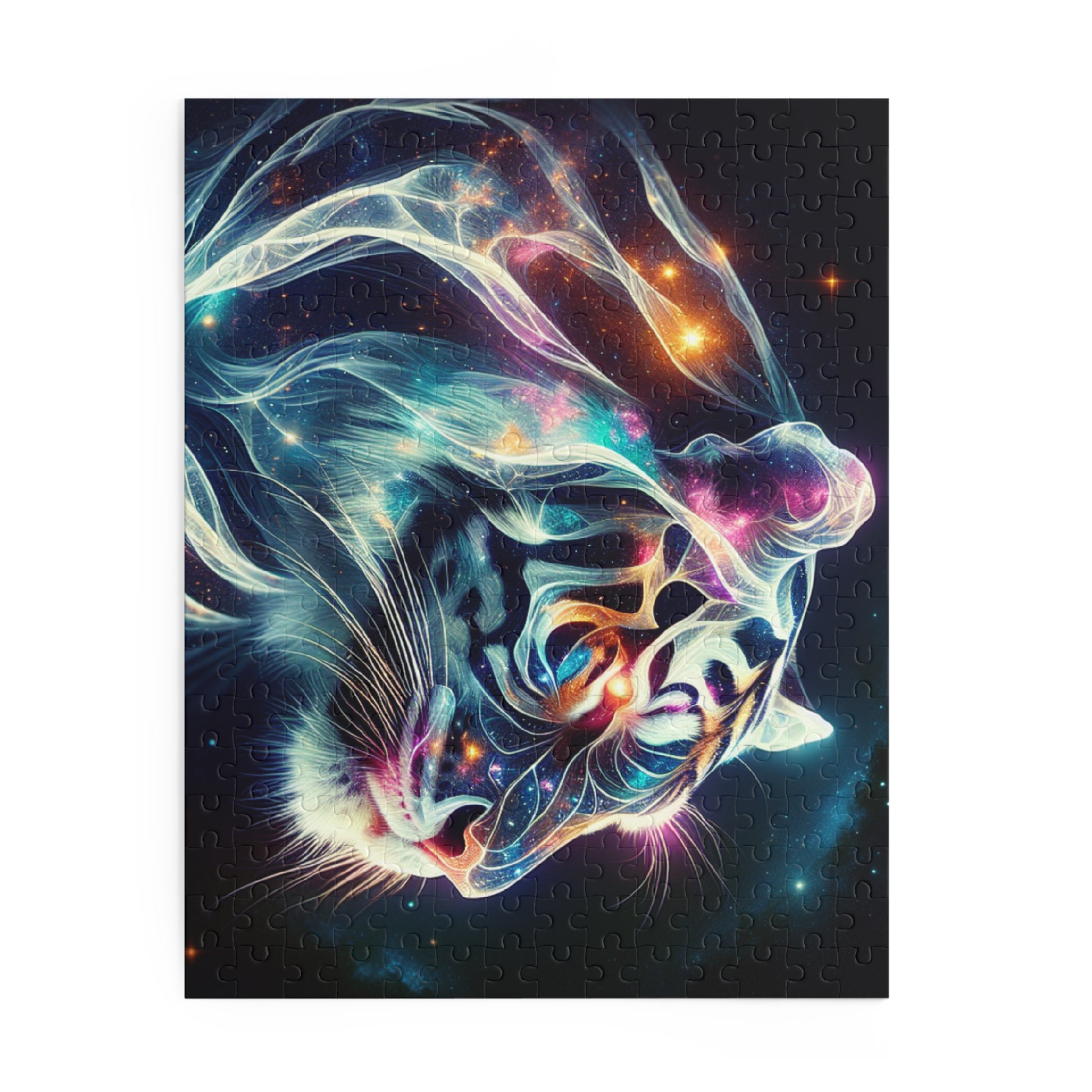 Cosmic Tiger Puzzle - 120, 252, 500-Piece Jigsaw, Perfect for Animal Lovers, Home Decor, Family Game Night, Unique Gift