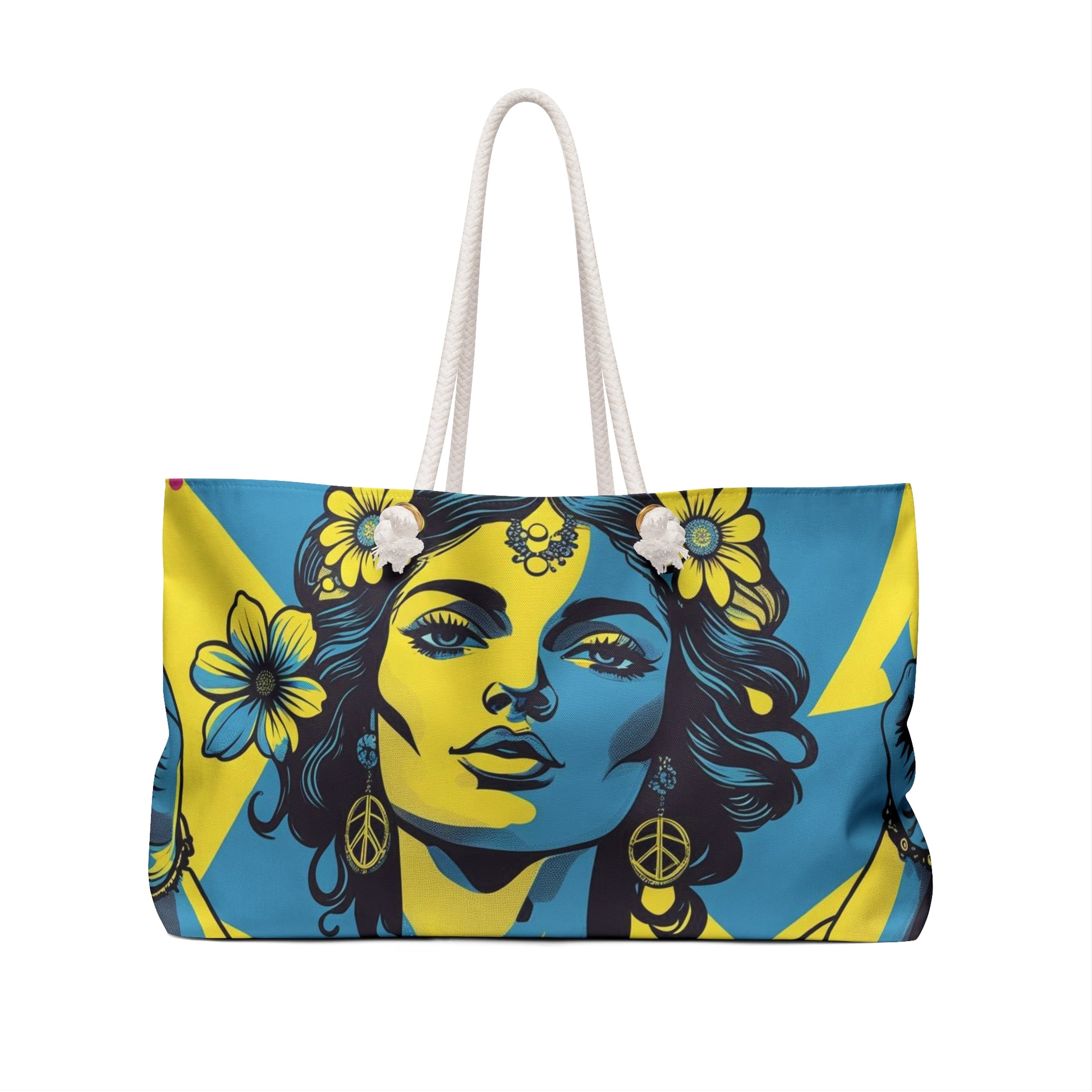 Vintage Boho Weekender Bag, Travel Tote, Beach Bag, Festival Accessory, Yoga Retreat Gift, Colorful Floral Design