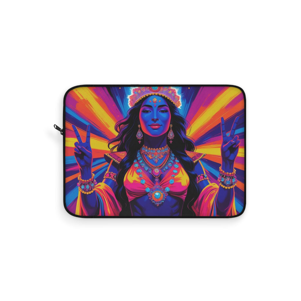 Vibrant Goddess Laptop Sleeve, Bohemian Tech Case, Colorful Artsy Computer Sleeve, Festive Laptop Bag, Unique Gift for Her