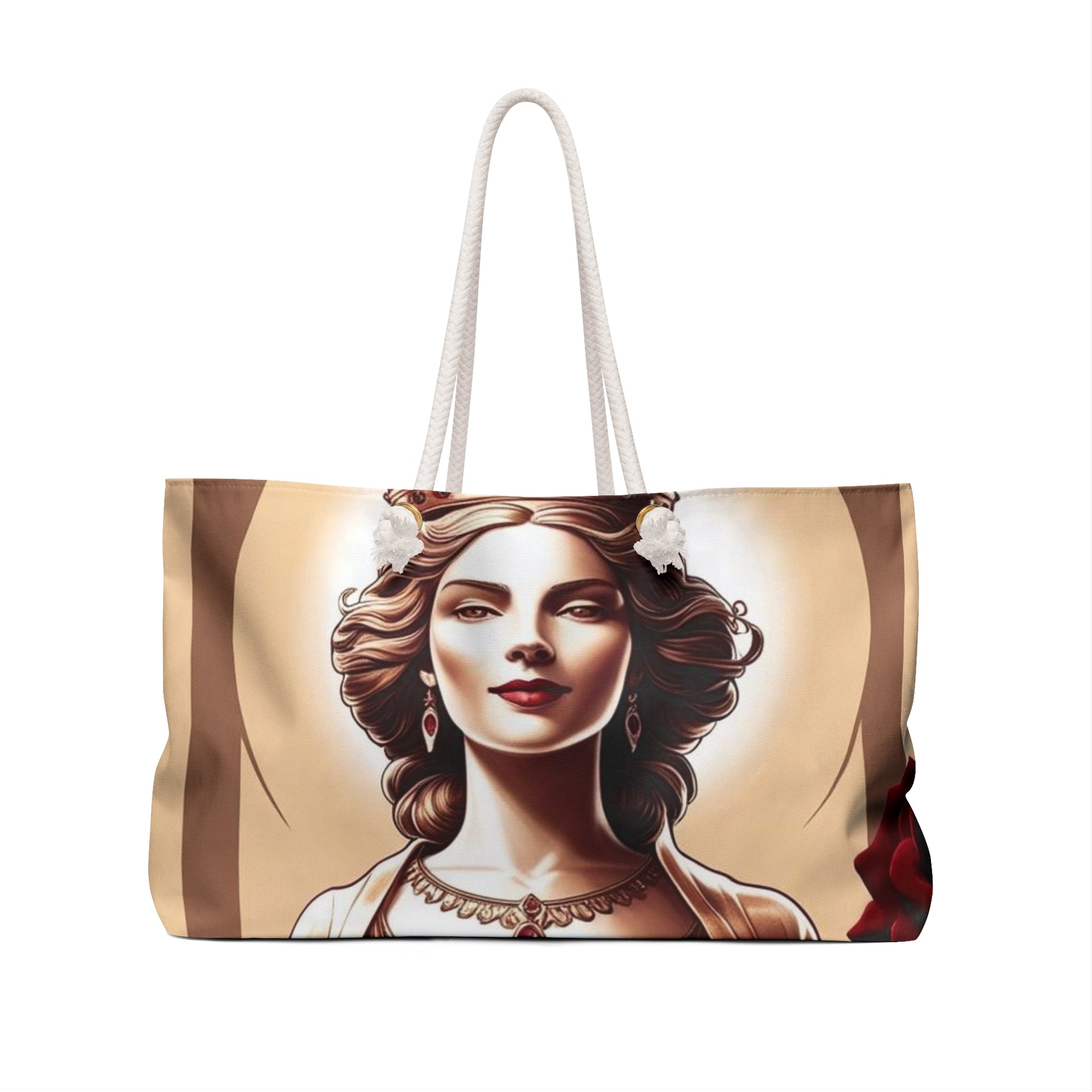 Mystical Rose Goddess Weekender Bag, Carryall Carry-OnTravel Tote, Bohemian Beach Bag, Spiritual Gifts, Women's Tote for Retreats
