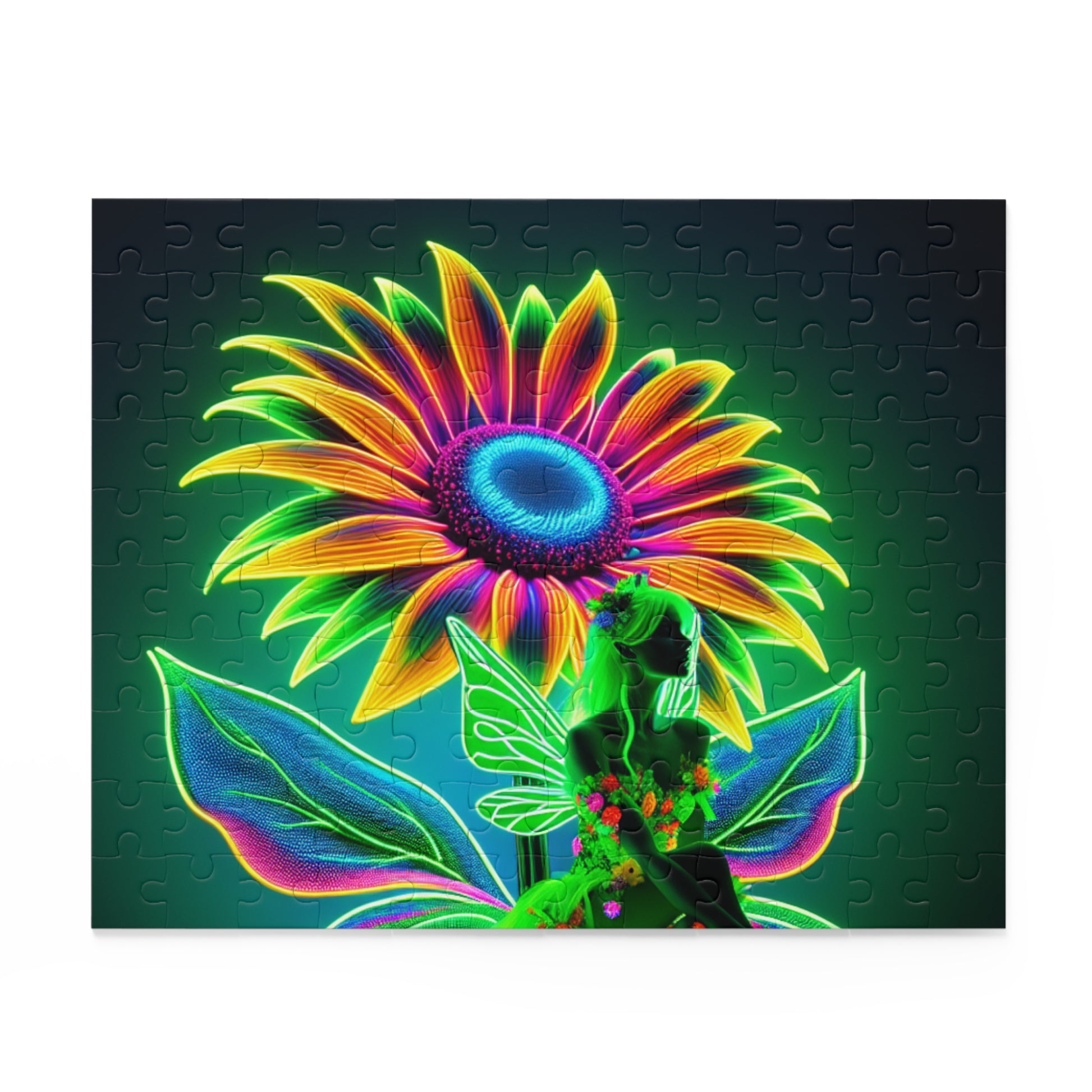 Neon Floral Puzzle (120, 252, 500-Piece) - Colorful Home Décor, Gift for Puzzle Lovers, Bright Art Piece, Stress Relief Activity, [...]
