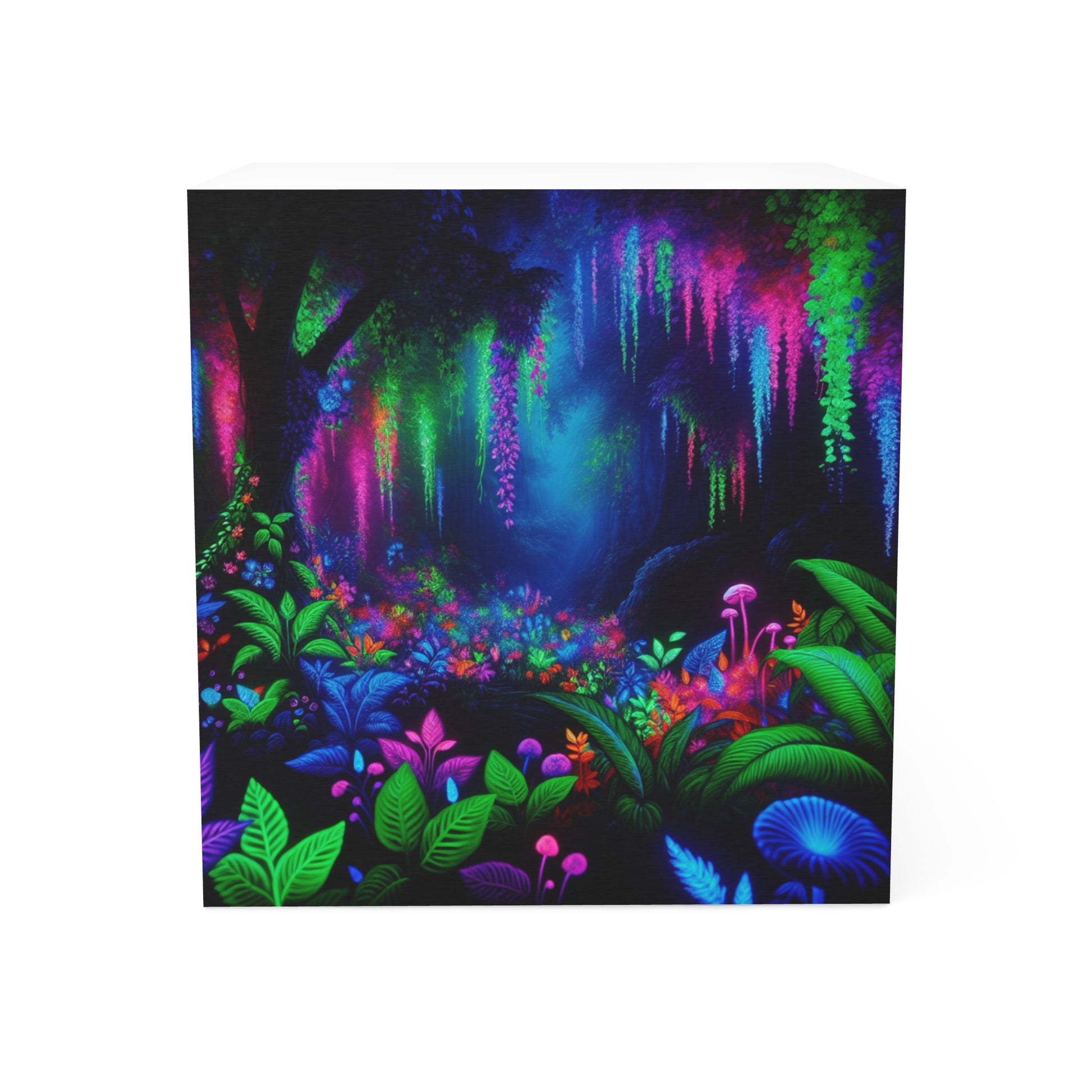 Vibrant Botanical Note Cube, Colorful Sticky Notes for Work or School, Cute Desk Decor, Gift for Nature Lovers, Eco-Friendly Stationery