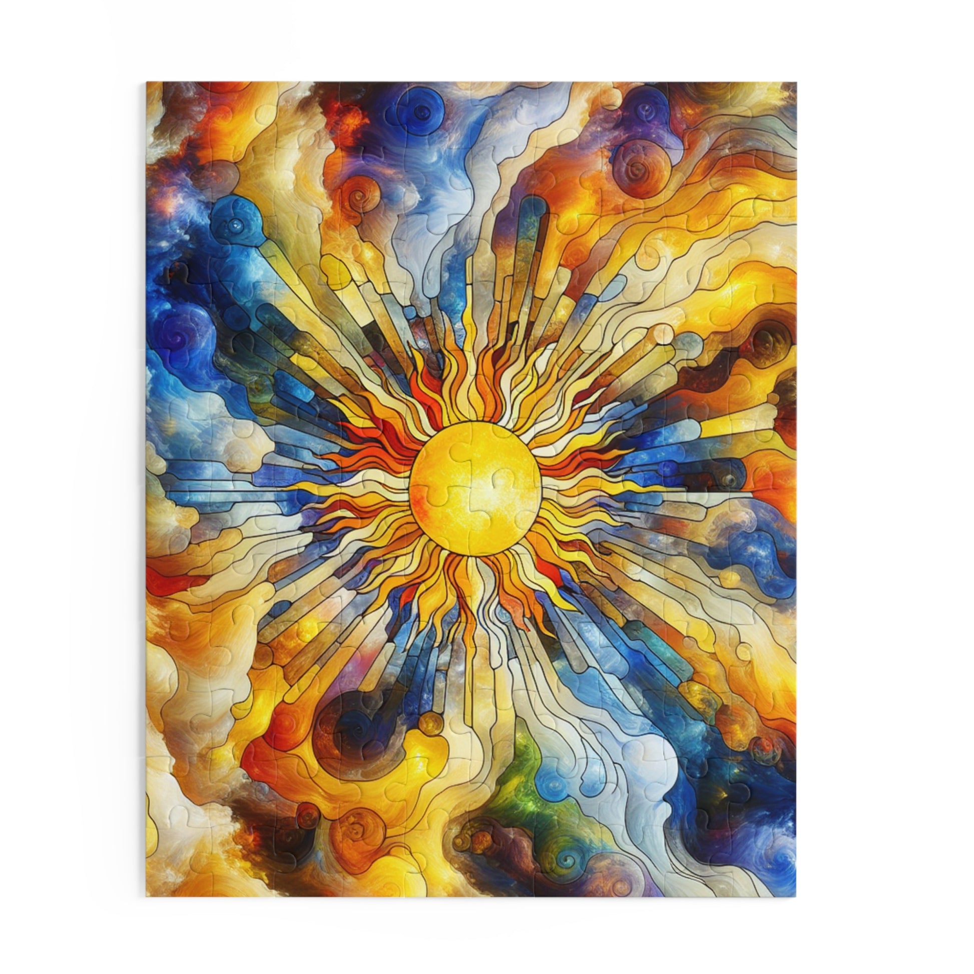 Colorful Sunburst Puzzle - 120, 252, 500-Piece, Art Puzzle, Relaxing Activity, Family Fun, Gift for Puzzle Lovers, Home Decor