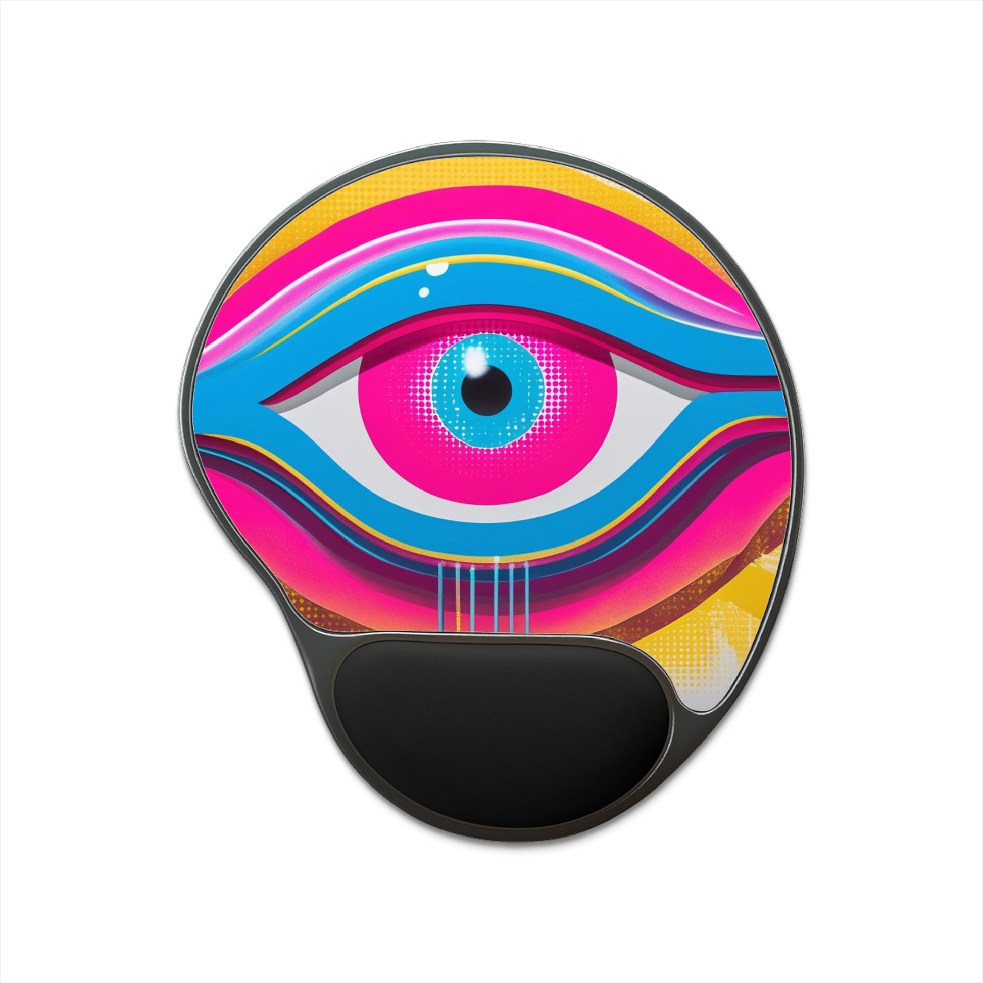 Vibrant Eye Mouse Pad with Wrist Rest - Colorful Desk Accessory for Home Office, Gamer, Student, Tech Gifts, Work Essentials