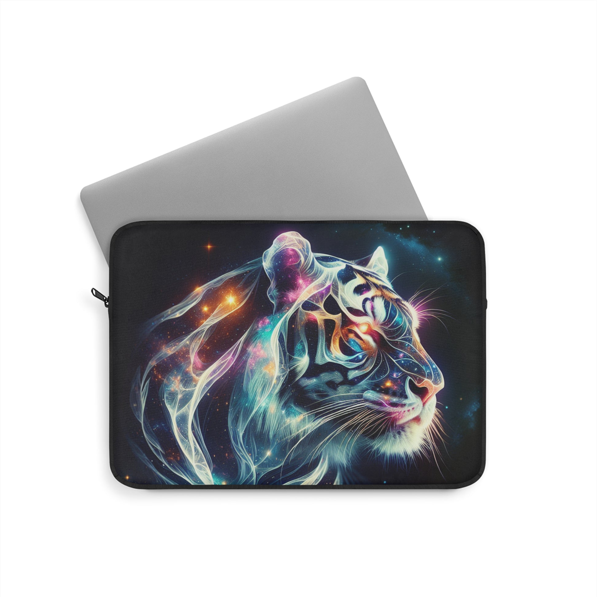 Cosmic Tiger Laptop Sleeve | Colorful Animal Sleeve, Tech Accessories, Gift for Him/Her, Travel Gear, Unique Laptop Case