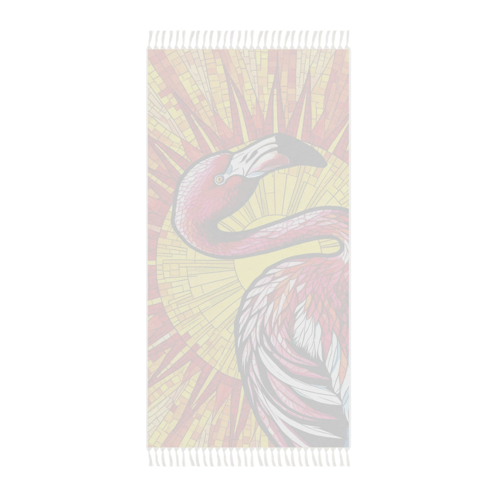 Colorful Boho Beach Towel, Vibrant Flamingo Design for Summer, Beach, Pool, Vacation, Gifts, Bath