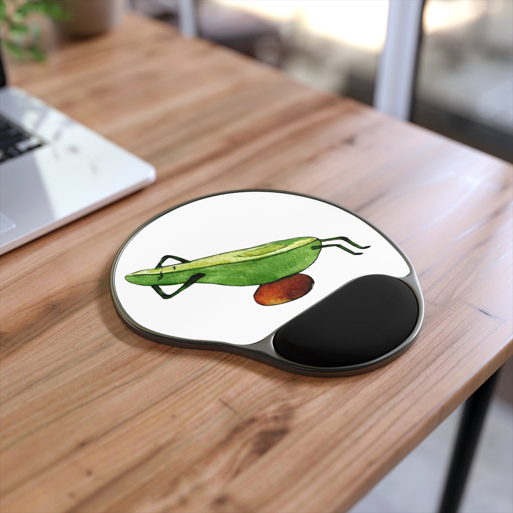 Avocado Vibes Mouse Pad, Cute Desk Accessory, Office Gift, Unique Home Office Decor, Fun Ergonomic Wrist Rest