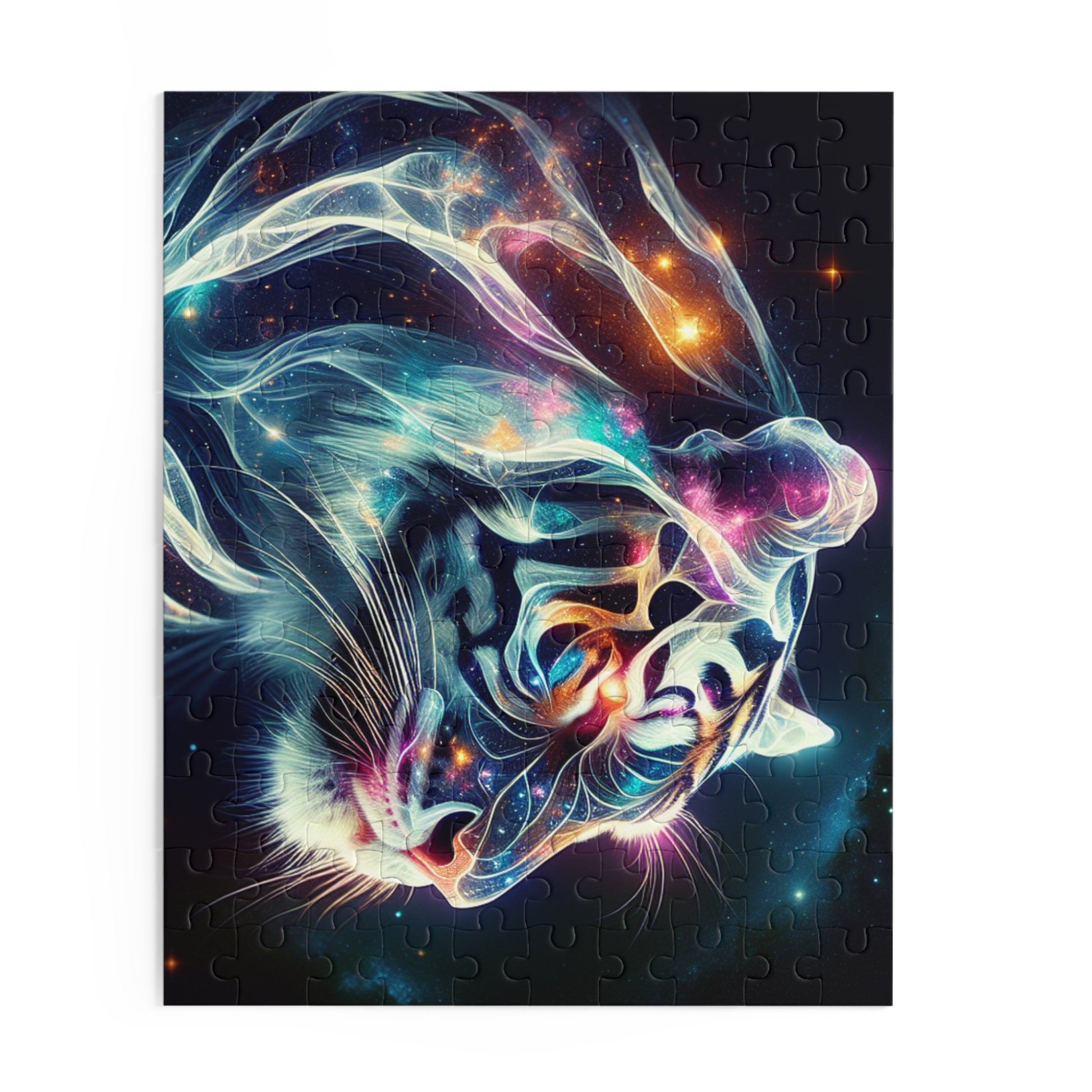 Cosmic Tiger Puzzle - 120, 252, 500-Piece Jigsaw, Perfect for Animal Lovers, Home Decor, Family Game Night, Unique Gift
