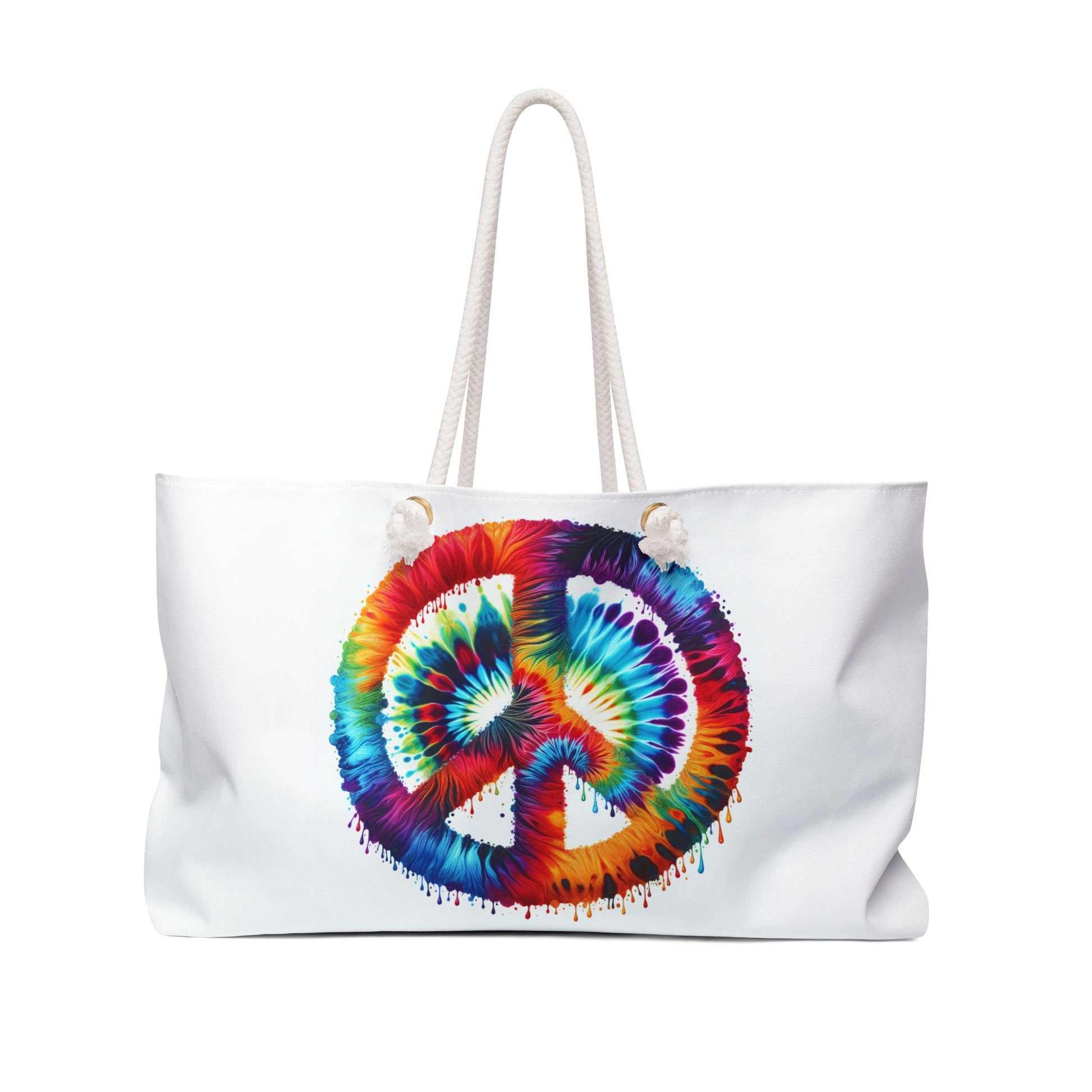 Colorful Tie Dye Weekender Bag, Boho Travel Tote, Spiritual Gym Bag, Overnight Bag, Beach Bag, Festival Essentials