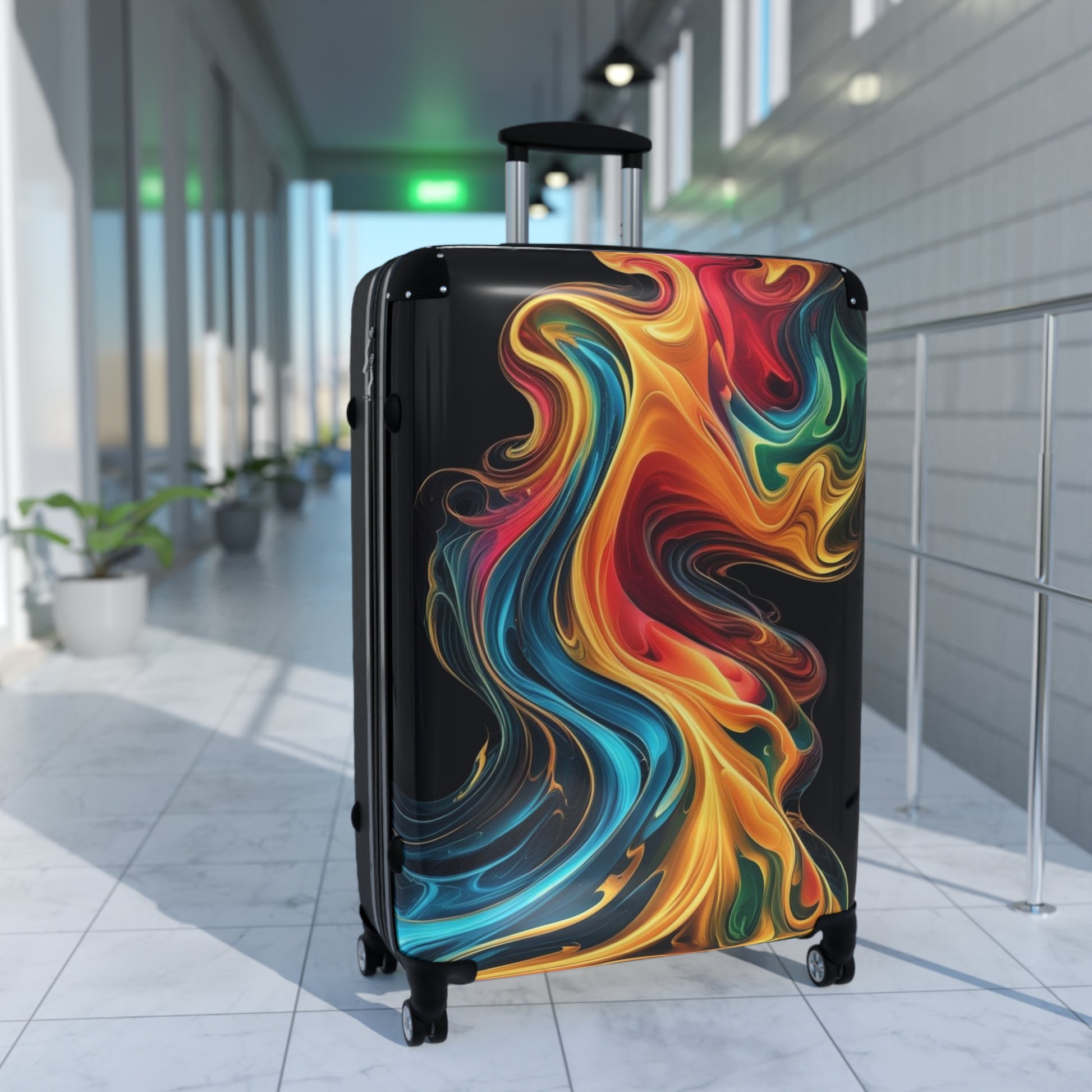 Vibrant Travel Suitcase with Artistic Design | Colorful Luggage for Adventurers, Unique Holiday Gift, Travel Essentials, Vacation [...]
