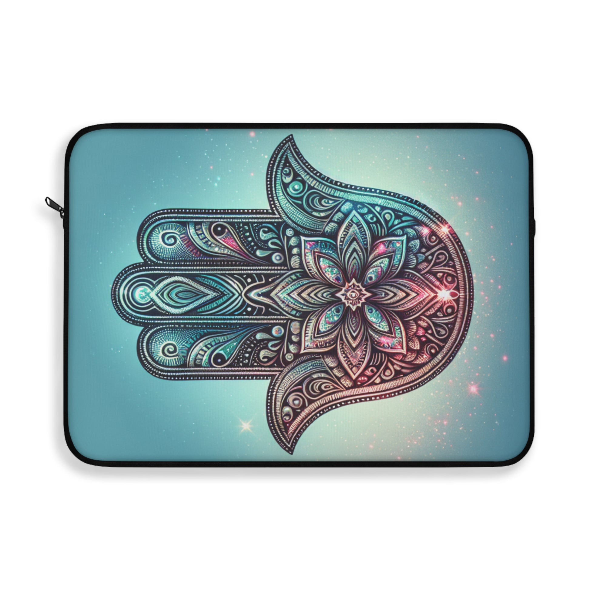 Bohemian Hamsa Laptop Sleeve, Unique Tech Case, Gift for Students, Protection for Laptops, Stylish Work Accessory
